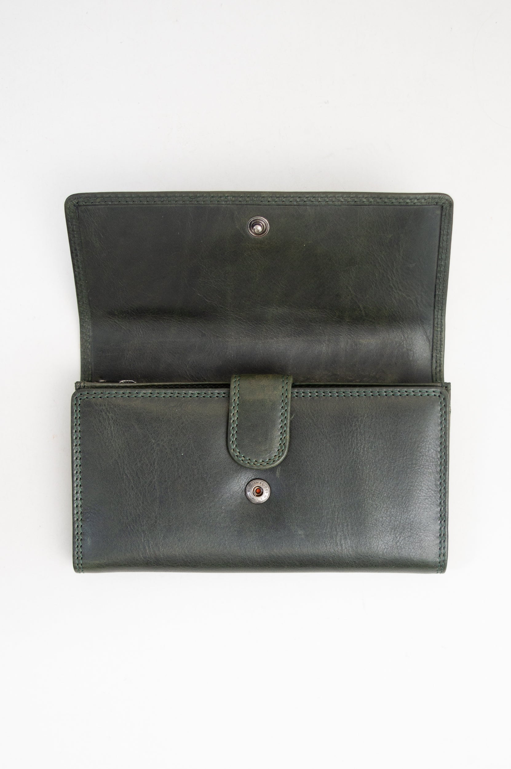 Adrian Klis 105 Genuine Leather Ladies Wallet for Women - Dark Green Slim Bifold Credit Card Holder - Perfect for Everyday Use, Travel & Gift Giving