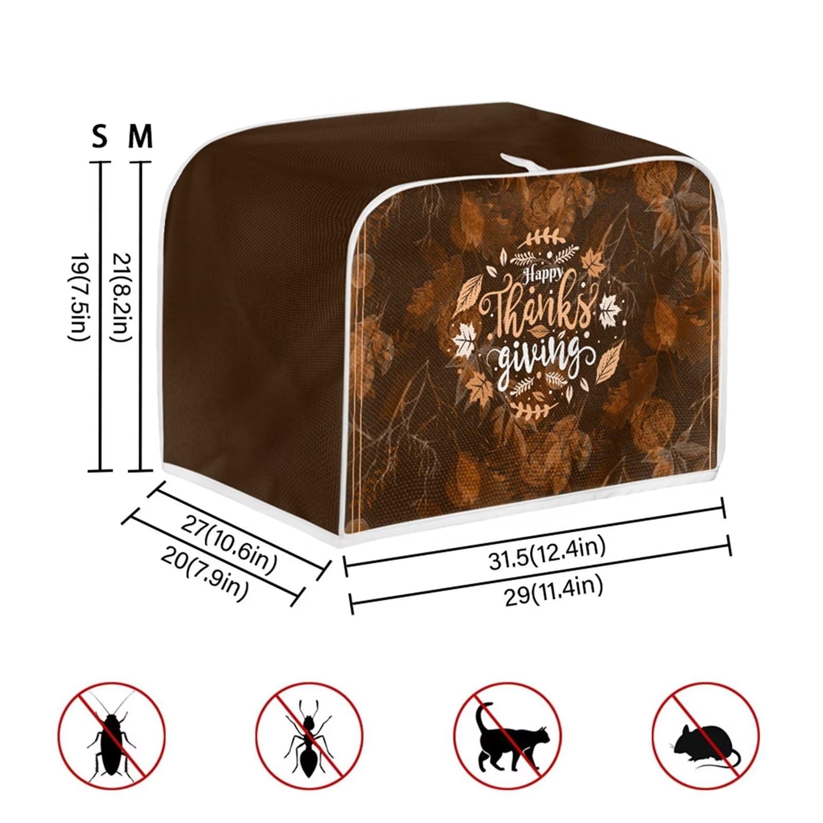 2 Slice Wide Slot Tropical Floral Toaster Cover - Kitchen Appliance Protector for Toaster Oven & Bread Machine - Perfect for Home, Cafe, and Dorm Use