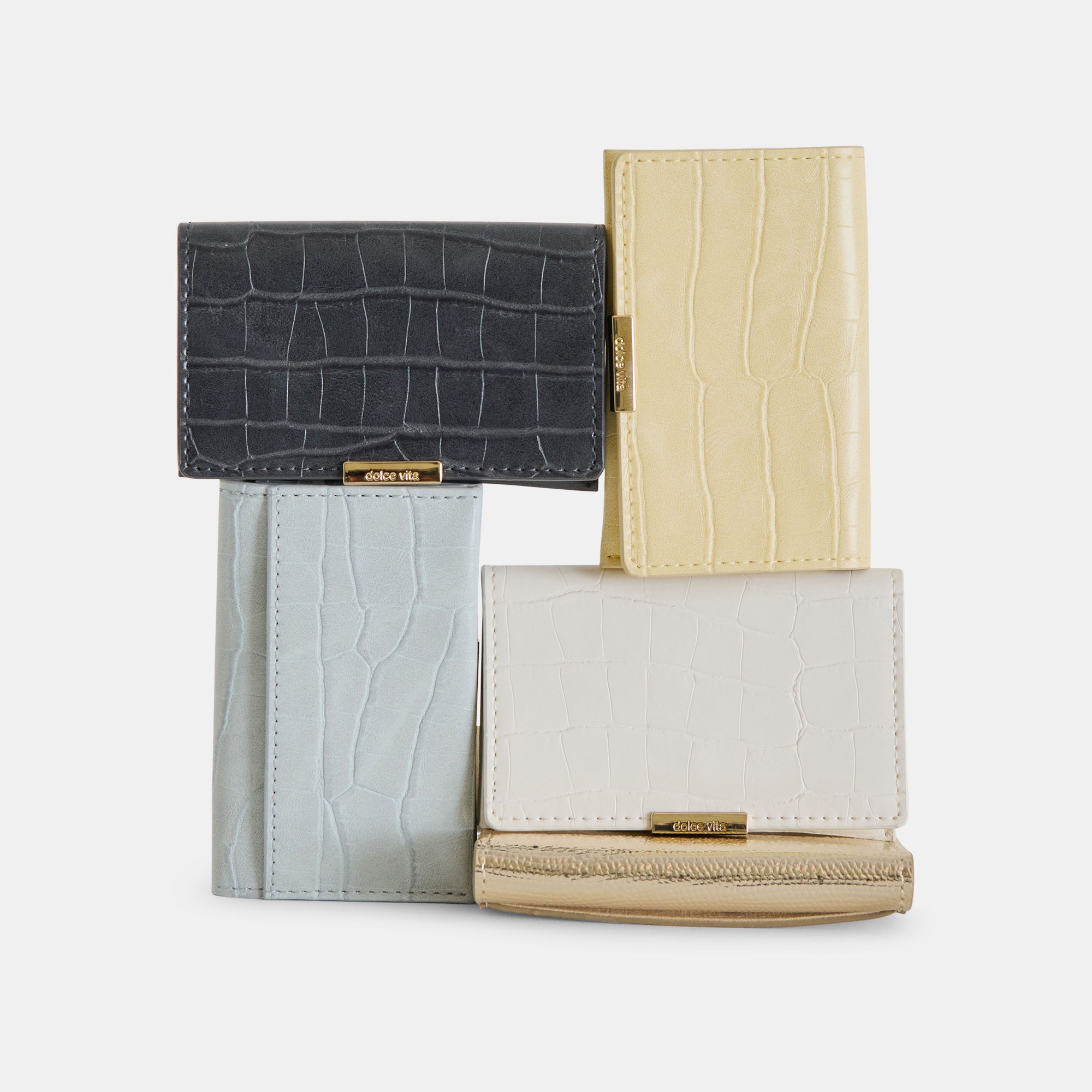 Stella Mini Me Wallet - White Crocodile Embossed Leather Wallet for Women | Perfect for Everyday Use, Travel & Gift Giving