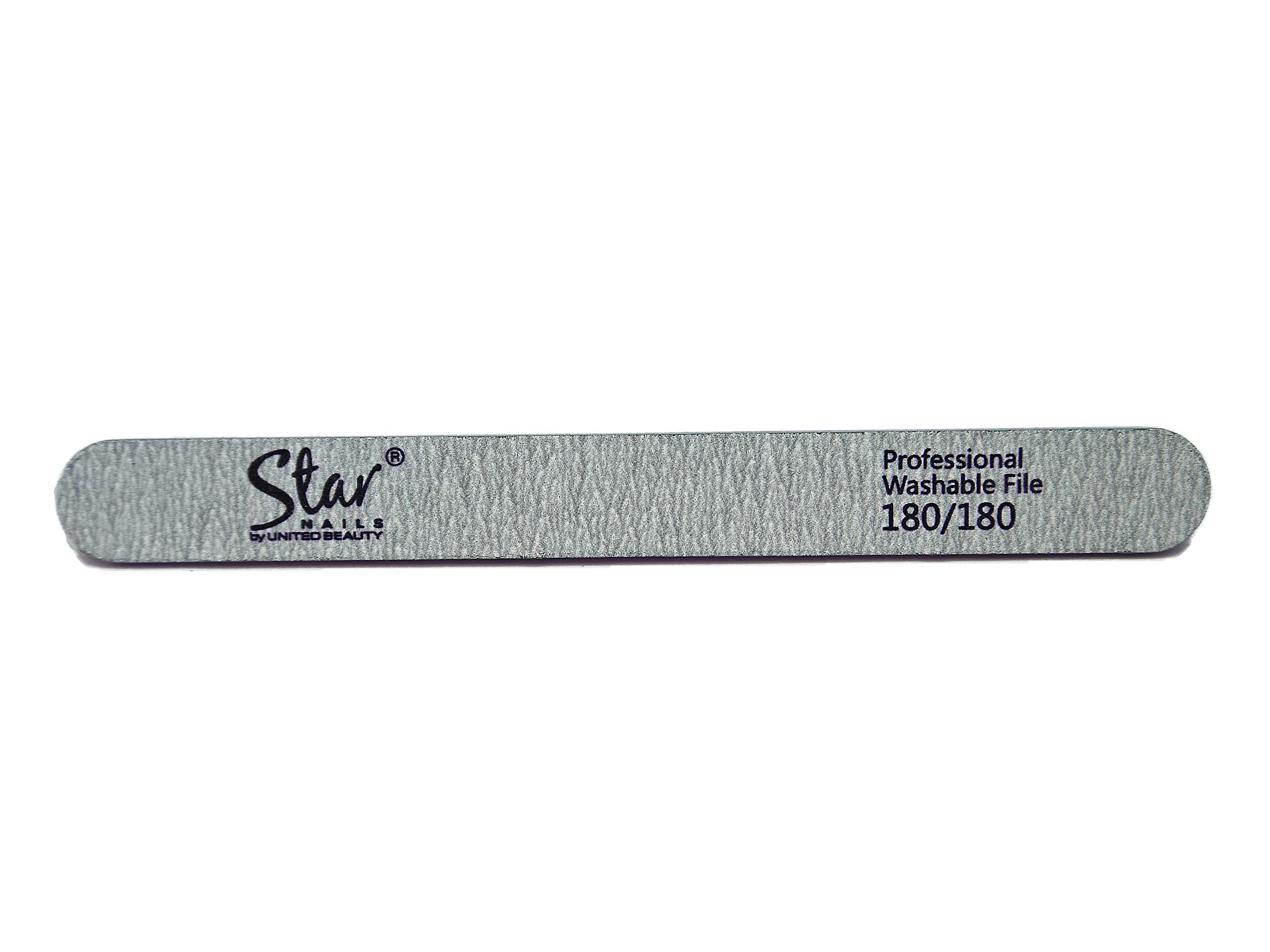 Star Nails Zebra Foam Straight Board Nail File (180 Grit) - Professional Manicure & Pedicure Tool for Salon & Home Use - ST799 by Star Nails