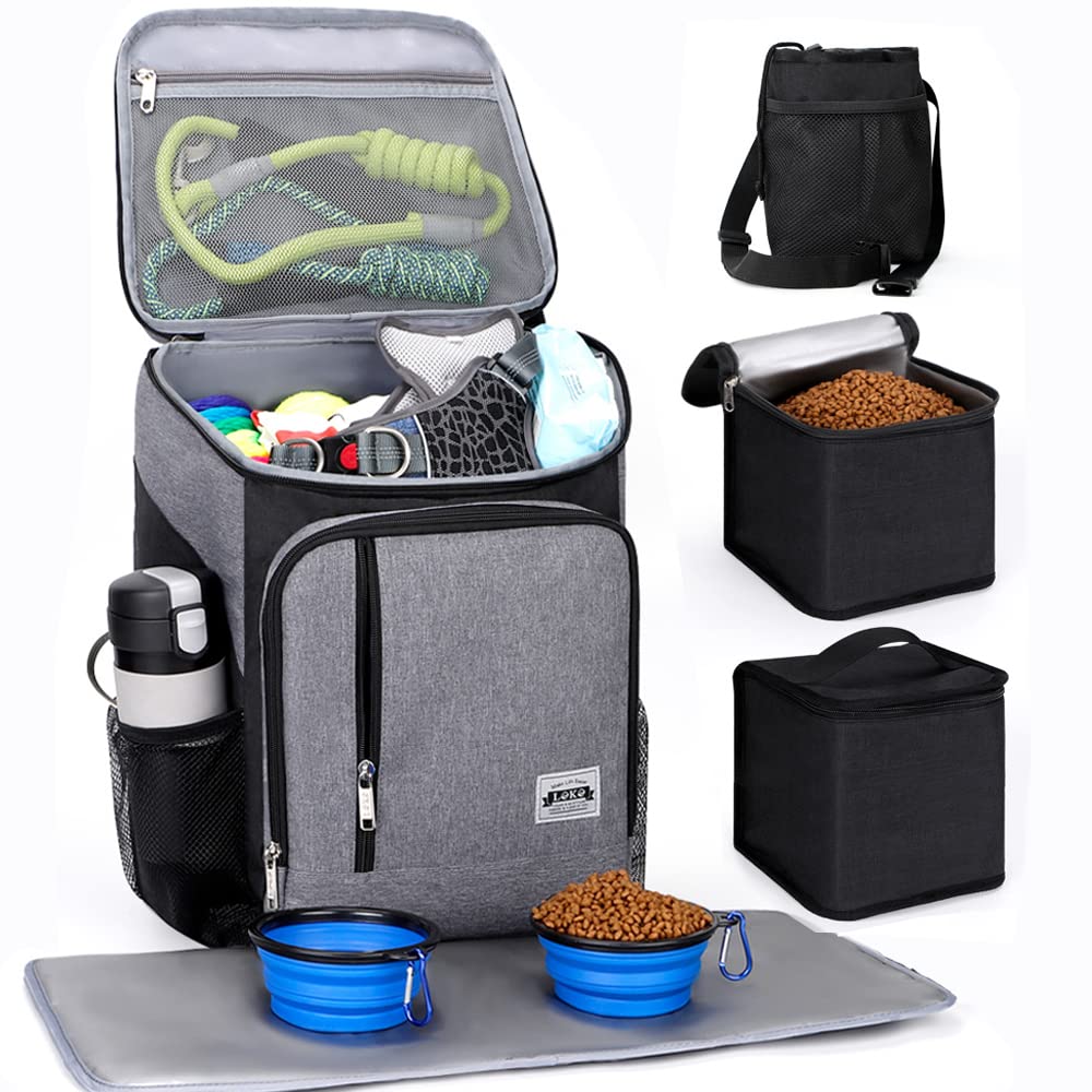 Lekesky Dog Travel Backpack - All-in-One Pet Carrier for Dogs with Storage Pockets | Perfect for Weekend Trips, Hiking & Outdoor Adventures