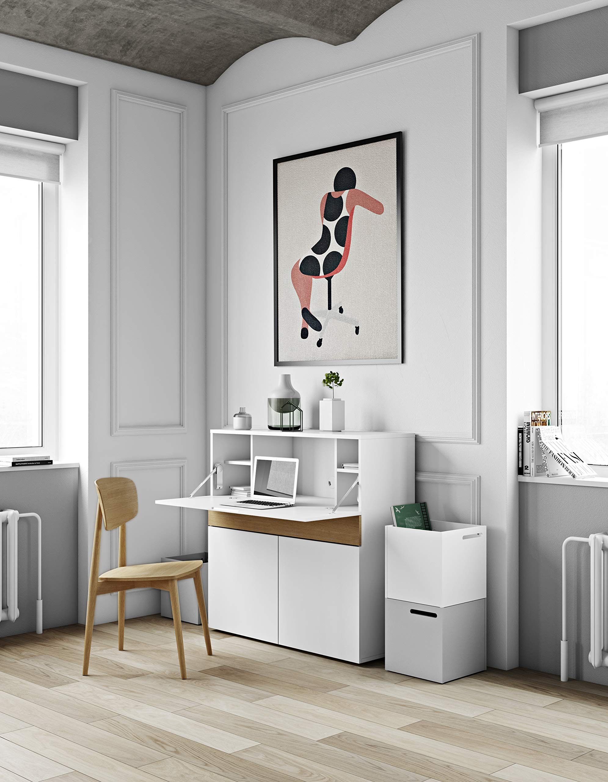 Pure White Shelving Unit Box - Durable Storage Organizer for Home, Office & Garage - Perfect for Books, Toys & Decor