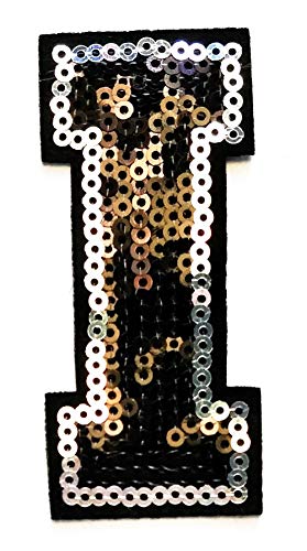 Black Sequins Letter I