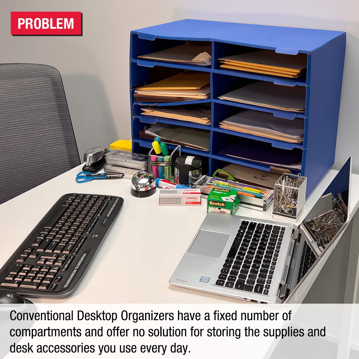 Ultimate Office Desktop Organizer - 6-Tier Letter Tray Sorter with Storage Base for Easy Access | Desk Organizer with Optional File Topper & Drawers | Perfect for Home Office, School, and Workspace Organization