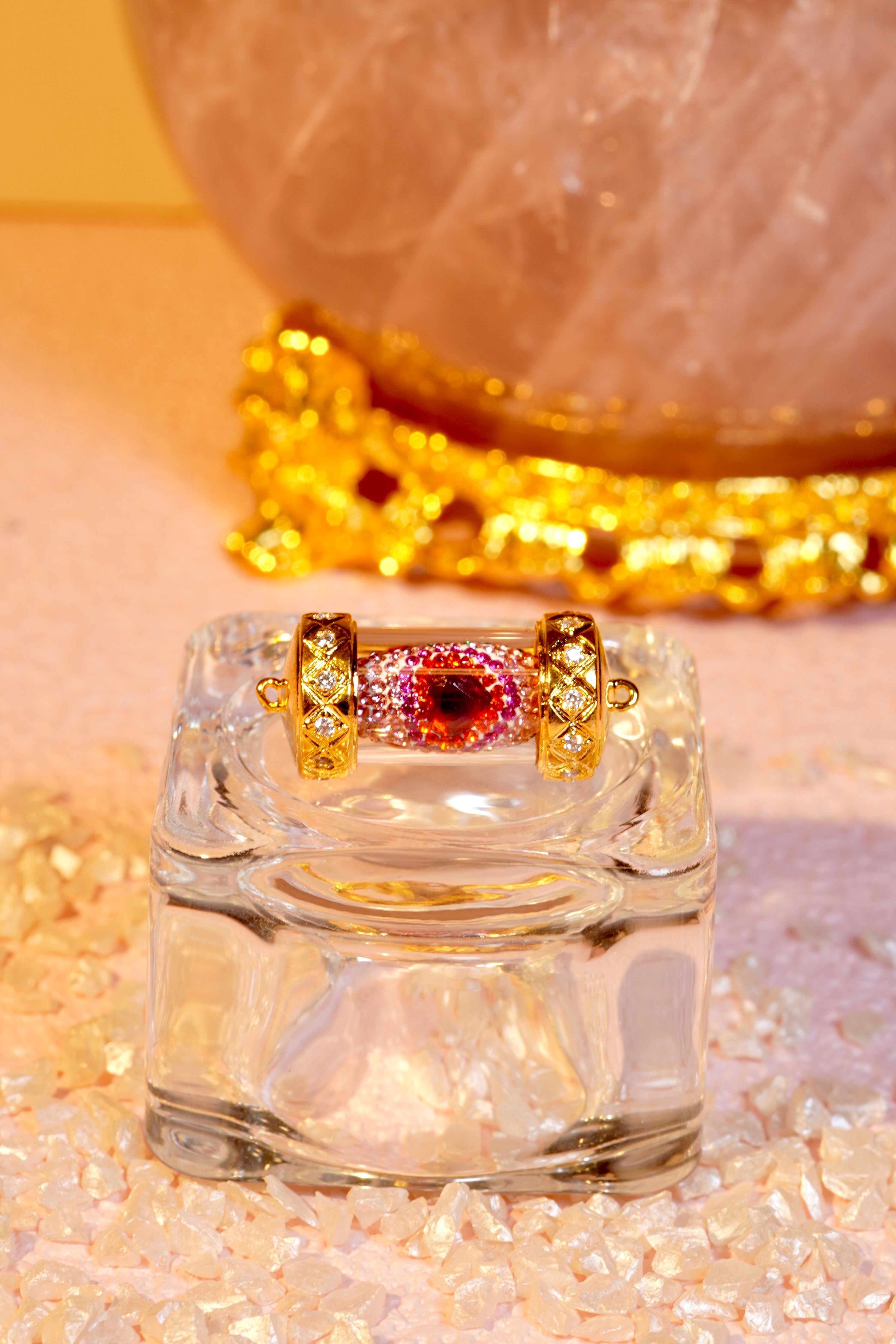 Charm Diamanté Amulet Pendant Necklace - Elegant Crystal Jewelry for Women - Perfect for Parties, Weddings & Special Occasions