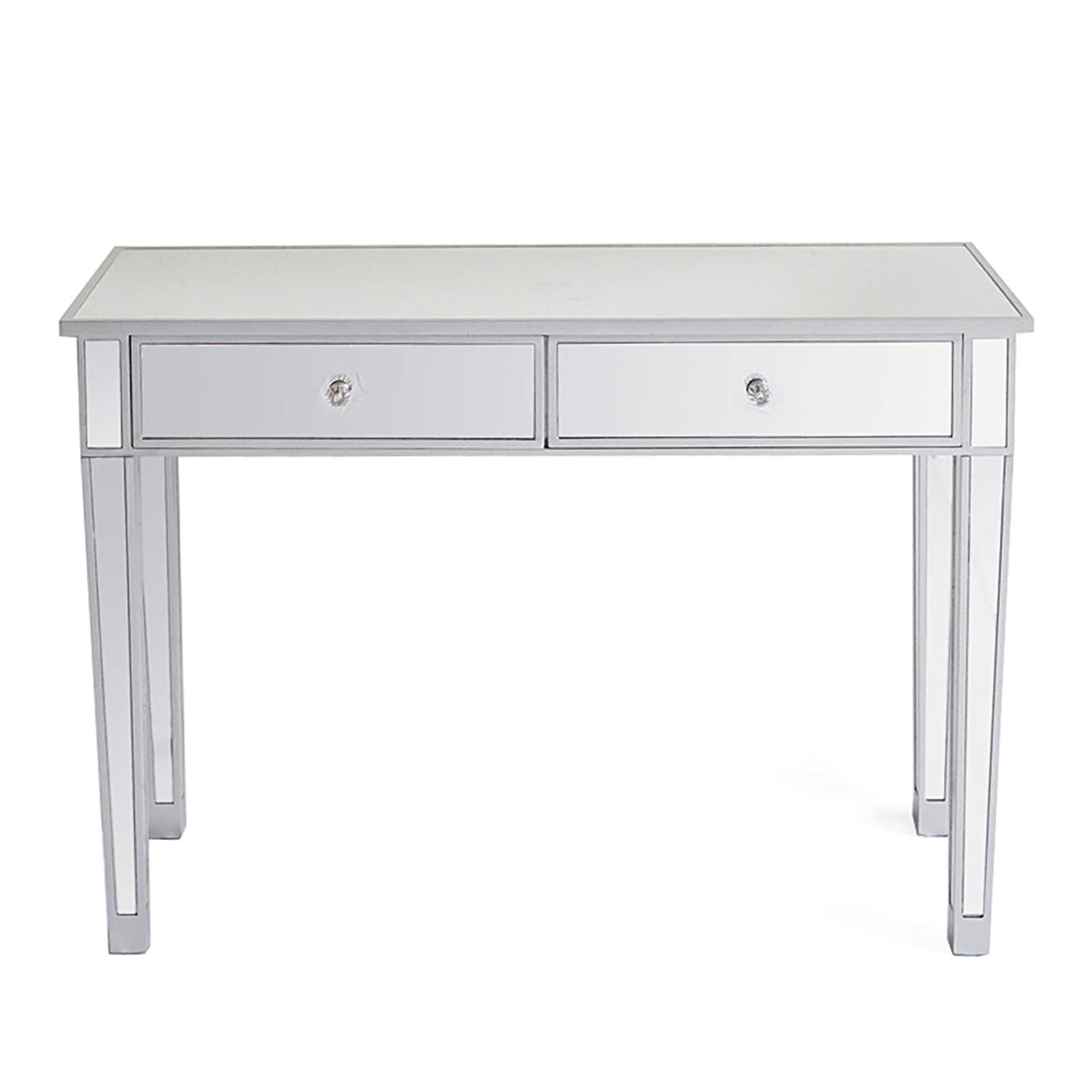 Keseno Modern Vanity Desk with Mirror & 2 Drawers - Contemporary Makeup Table for Women | Perfect for Bedroom & Living Room Dressing Area