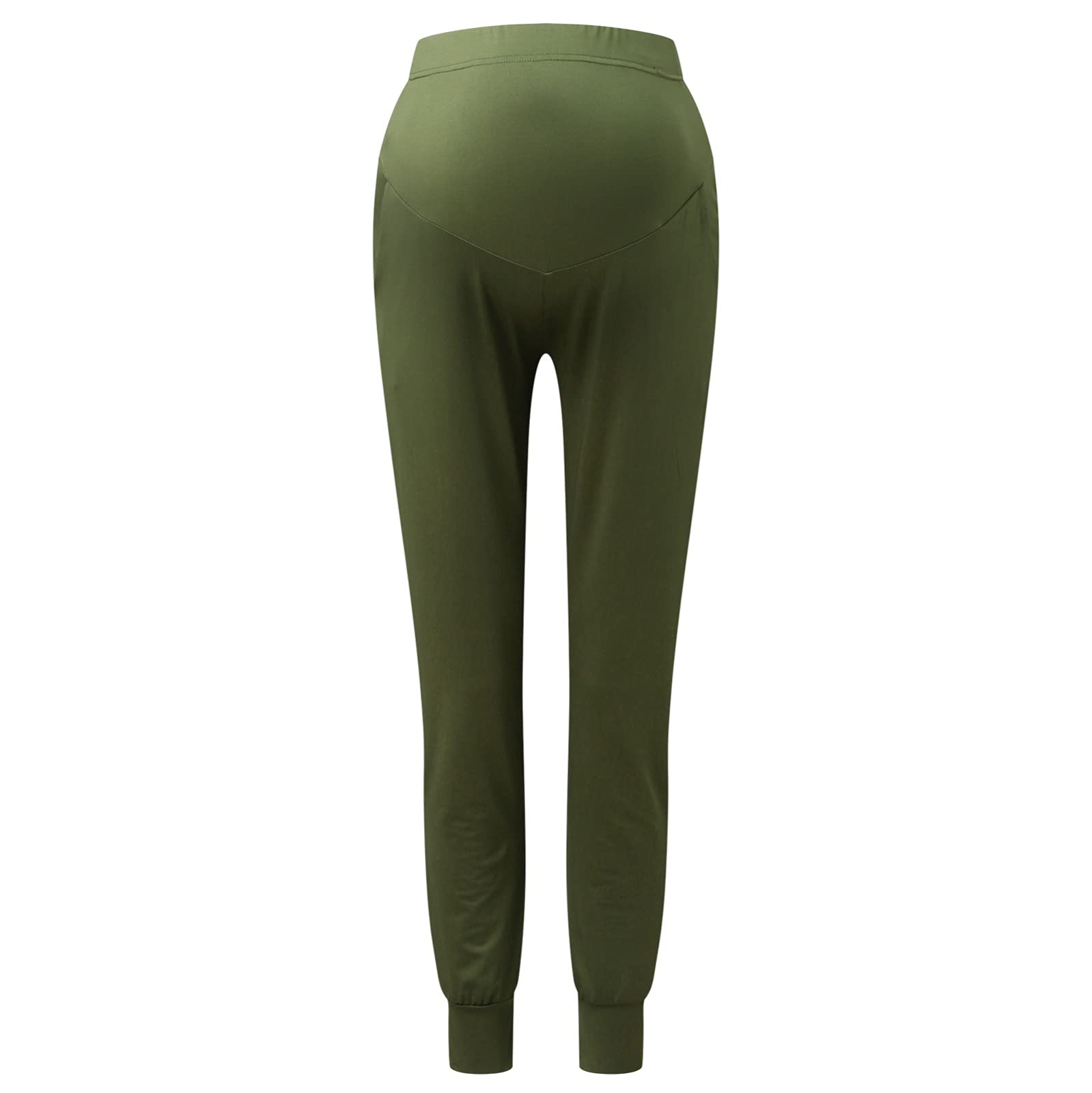 **Stretchy Maternity Leggings for Women - Comfortable Solid Color Lounge Pants - Perfect for Pregnancy, Yoga & Relaxation at Home**