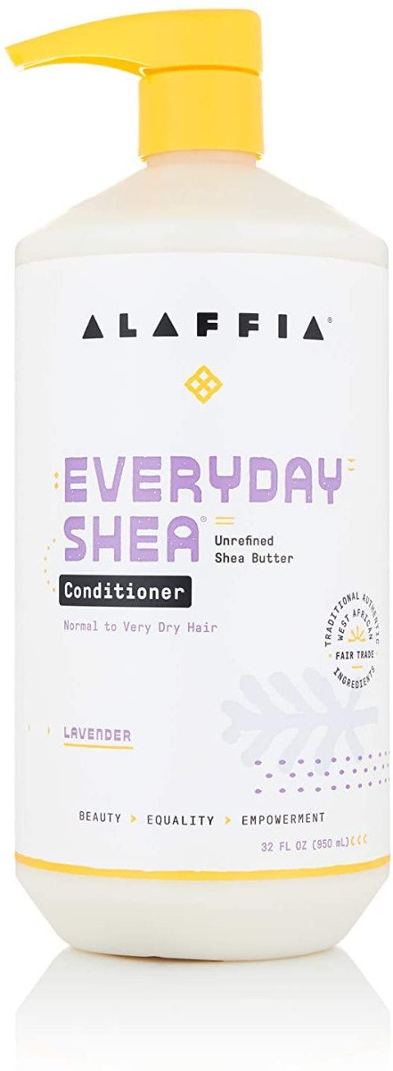 Alaffia Everyday Shea Conditioner - Lavender Scented Natural Hair Moisturizer for Dry & Damaged Hair | Vegan & Cruelty Free | Perfect for Daily Use & Salon Quality Results
