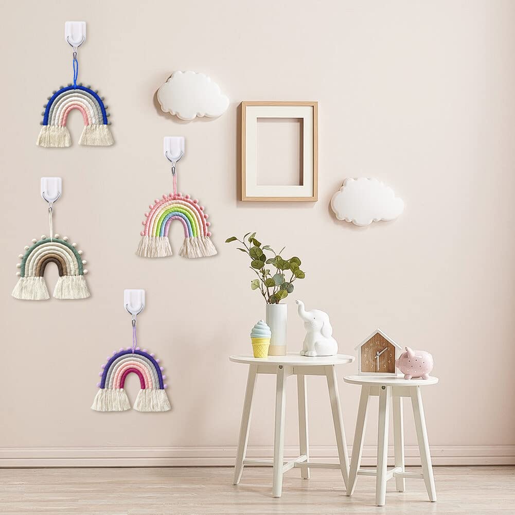 Boho Rainbow Macrame Wall Hanging - Handmade Bohemian Nursery Decor for Baby Room, Baby Shower, Kids Bedroom - Perfect for Gender Neutral Nursery, Wall Art & Boho Home Decor