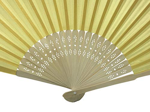 10 Pack Wholesale Silk Fabric Hand Fans with Bamboo Ribs - Elegant Wedding Favors, Party Decorations & Bridal Shower Gifts for Guests - Perfect for Outdoor Events, Tea Parties & Cultural Celebrations
