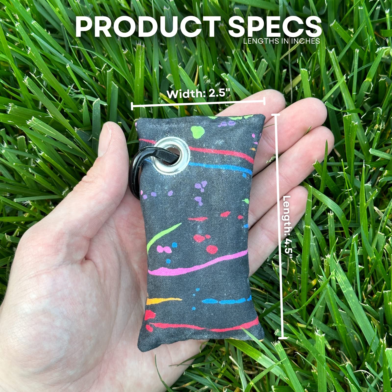 HYZER HOUND DISCS Disc Golf Chalk Bag - Moisture Absorbing Hand Grip Enhancer for Summer Play | Secure Carabiner Attachment | Essential Disc Golf Accessories for Improved Performance | Perfect for Hot Weather & Competitive Tournaments