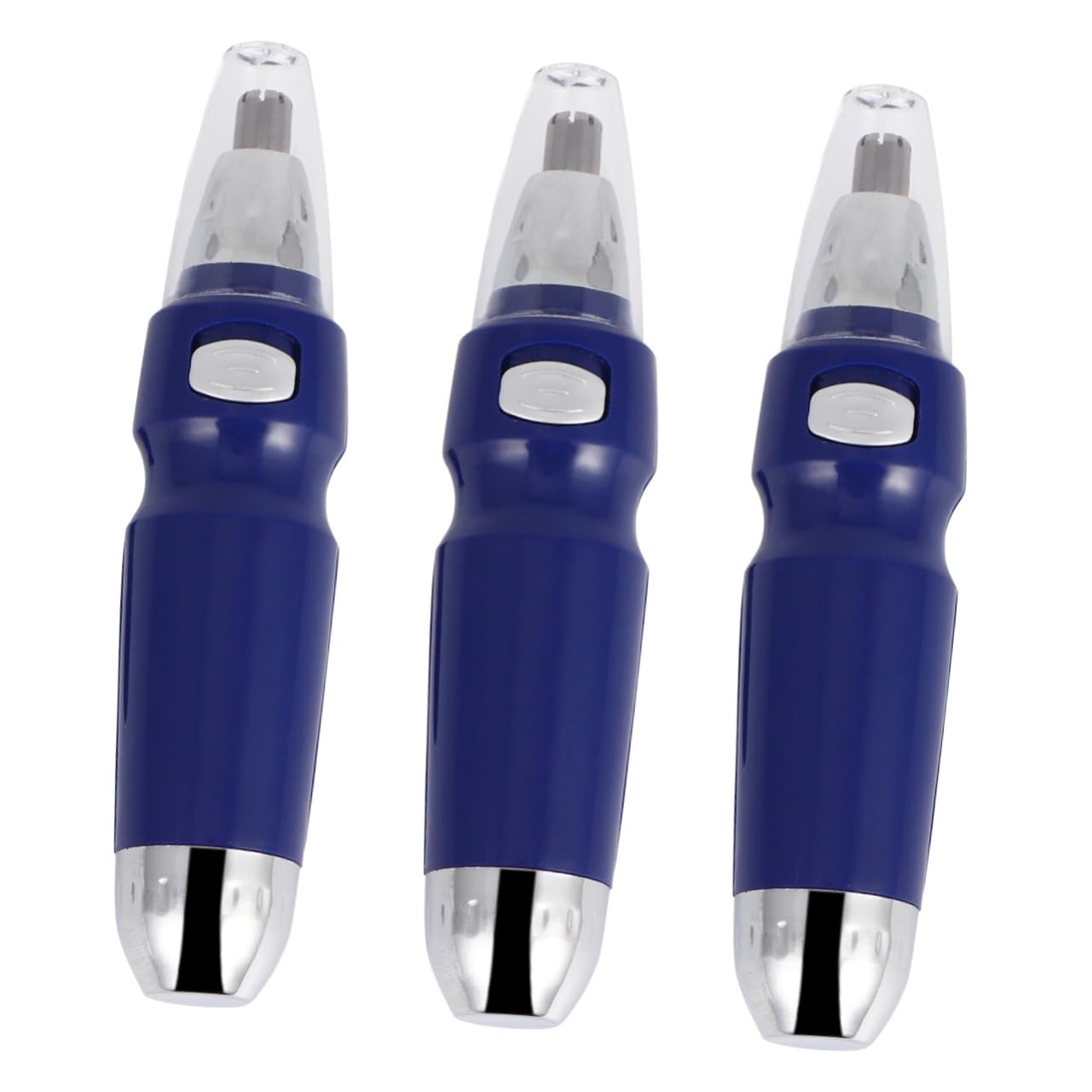 Housoutil 3-Piece Painless Nose & Ear Hair Trimmer Set - Rechargeable Facial Hair Remover for Men, Eyebrow Shaper & Nose Hair Cutter - Blue (Perfect for Travel, Grooming Kits & Personal Care)