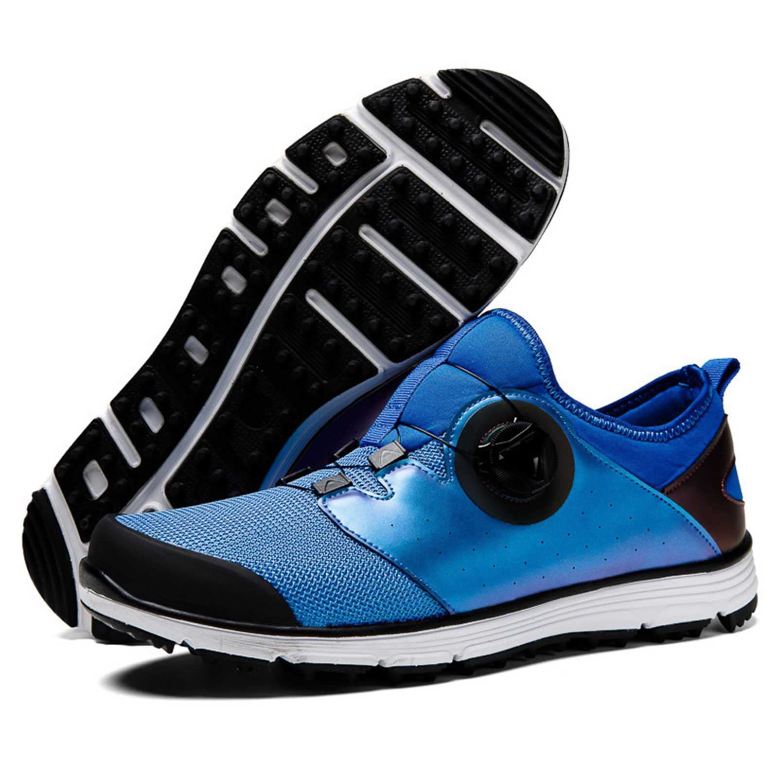 **Men's Waterproof Golf Shoes - Anti-Slip Sports Sneakers with Knob Buckle & Breathable Design for Training & Outdoor Activities**    *(Perfect for Golf, Running, Hiking & Casual Wear - Lightweight & Durable for All-Day Comfort)*