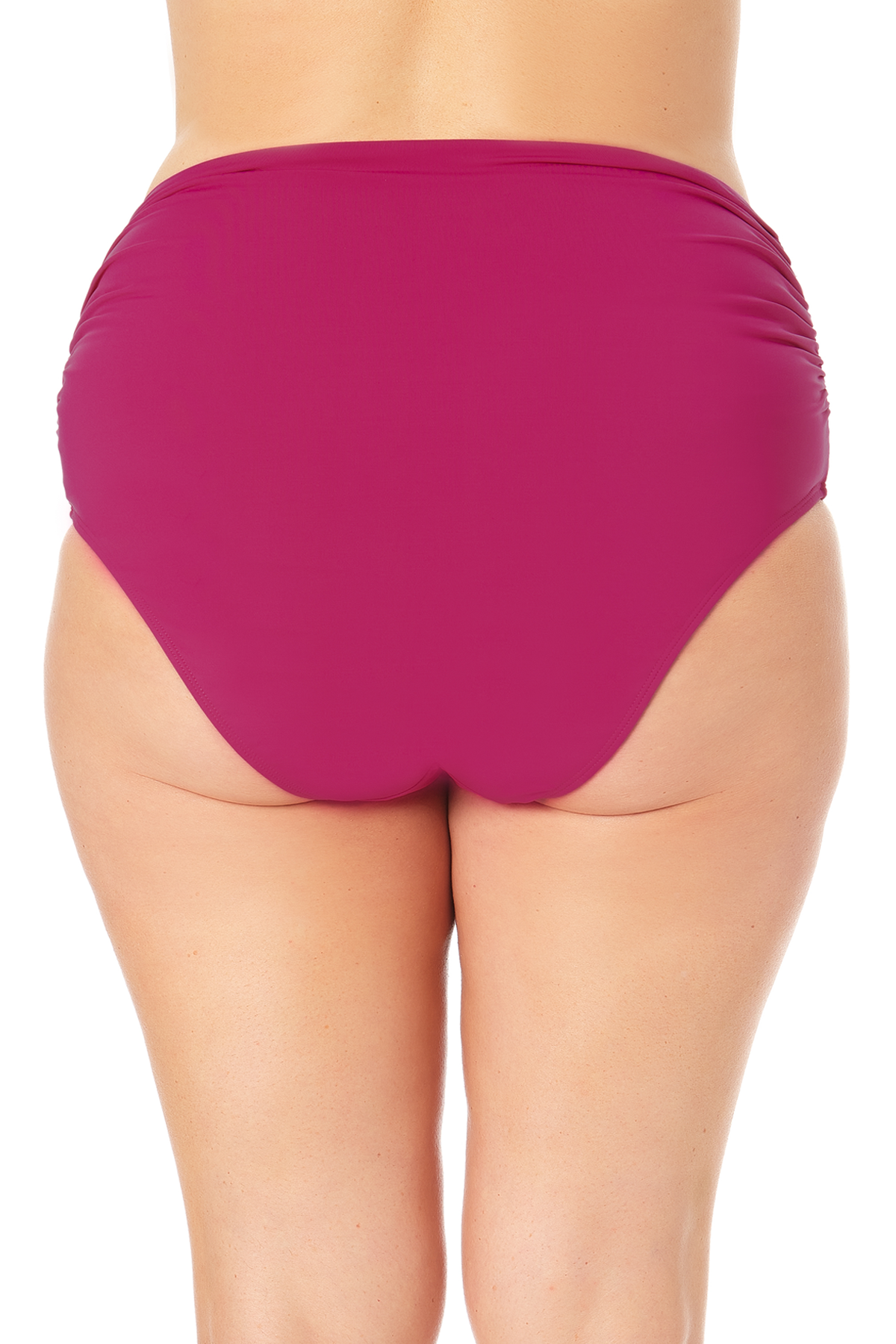 Anne Cole Plus Size Convertible High Waist Shirred Swim Bottoms for Women - Perfect for Beach Vacations & Poolside Relaxation