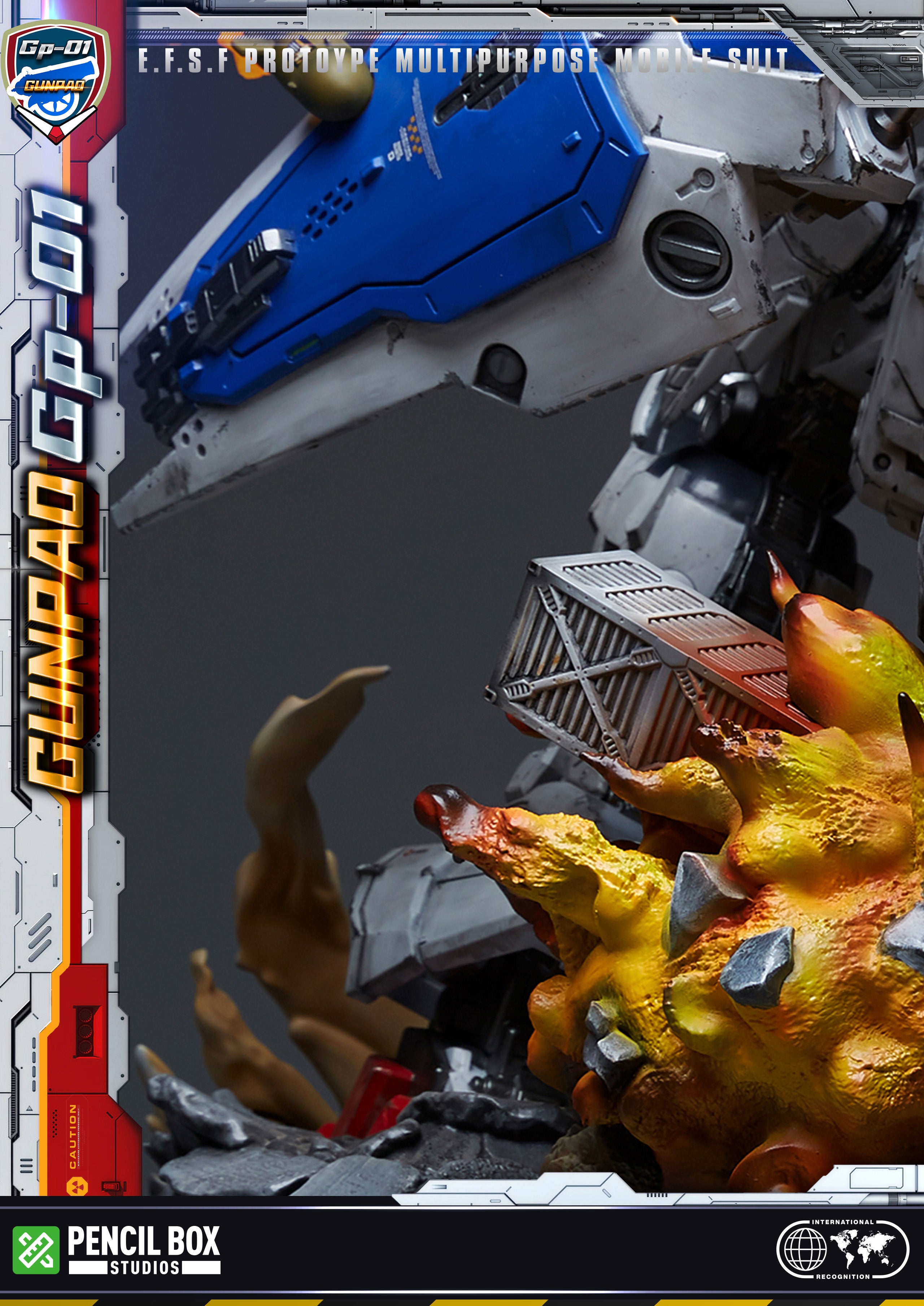 Gundam Mobile Suit 01 Model Kit - Premium Pencil Box Studio Collectible | Perfect for Anime Fans & Model Builders