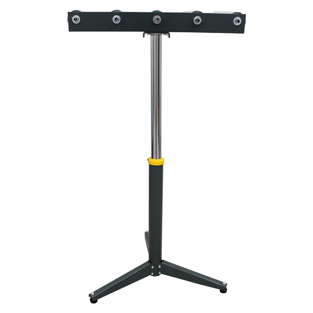 5 Rolls Adjustable Height Conveyor Roller Stand - Heavy Duty 250 Lbs Capacity - Perfect for Warehouse, Packaging, and Assembly Line Workstations