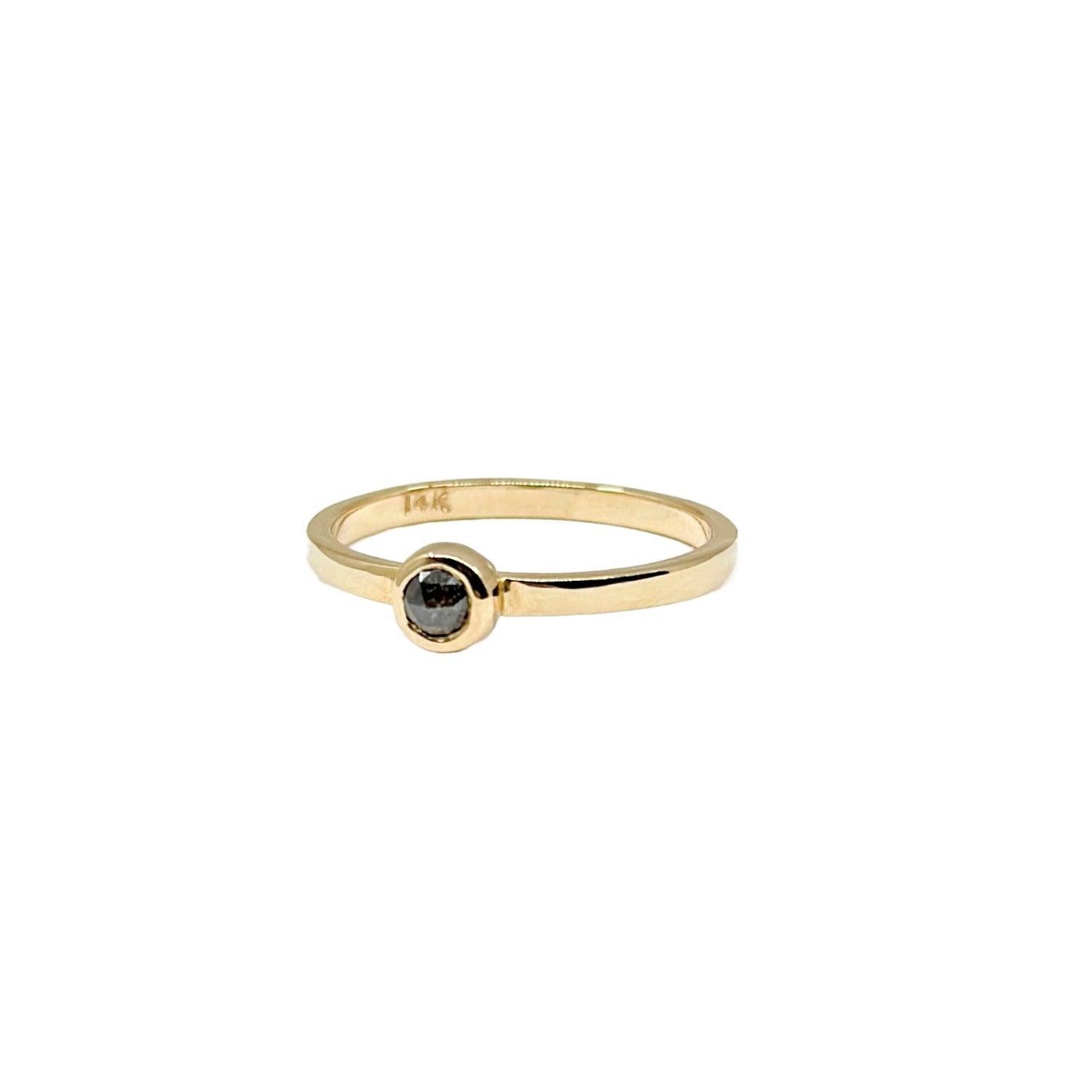 Toma Salt and Pepper Diamond Stackable Ring Set - Elegant Stacking Rings for Women, Dainty Minimalist Jewelry for Everyday Wear, Perfect for Layering and Gift Giving