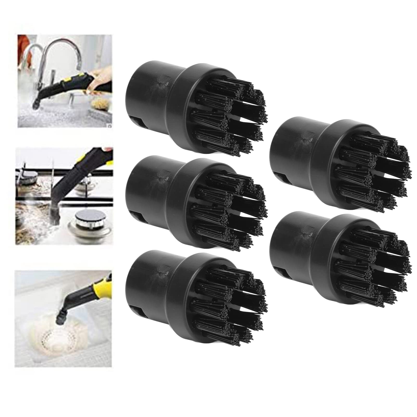 Zerodis 5PCS Steam Engine Brush Replacement for Karcher SC1 SC2 SC3 SC4 SC5 - Compatible with Steam Cleaners for Deep Carpet & Upholstery Cleaning