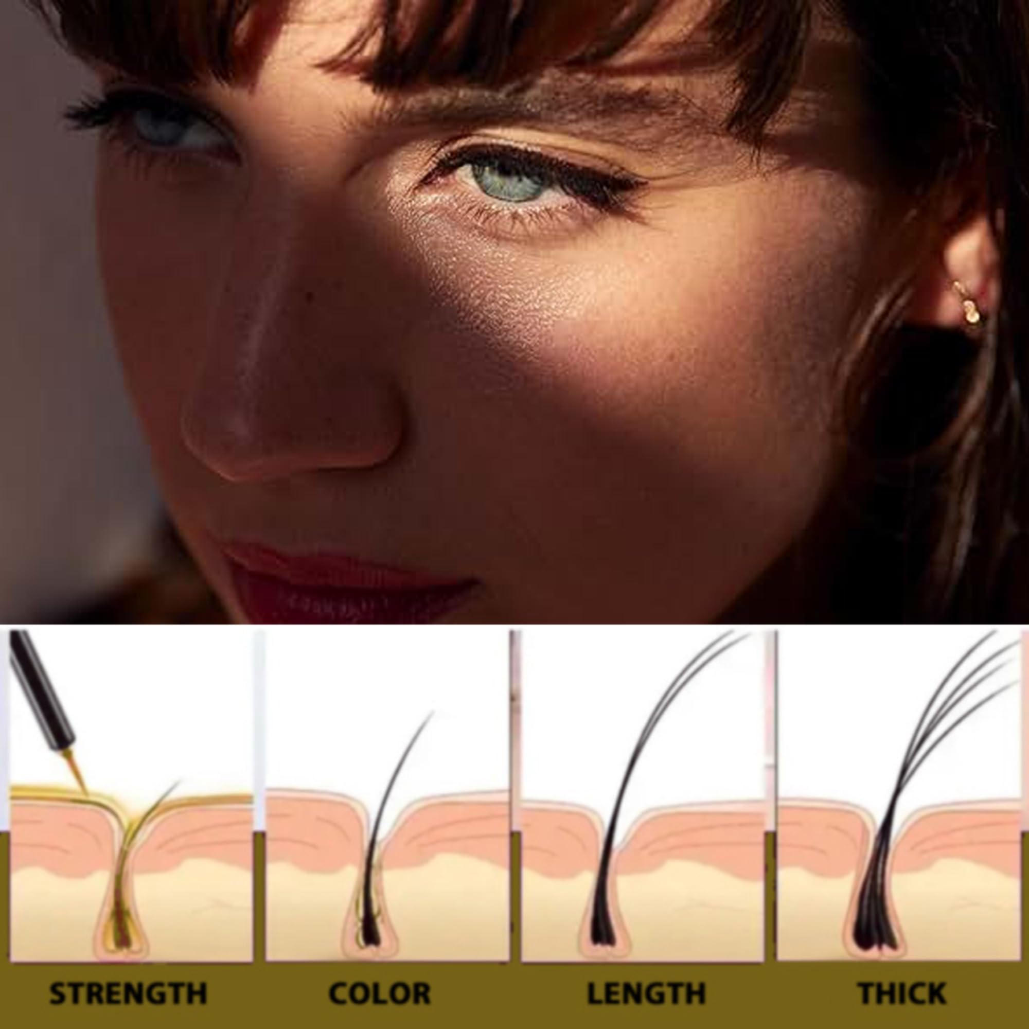 CHILL BEAUTY Eyelash Growth Serum for Longer Lashes & Eyebrows - Fast Acting Lash Booster Serum - Natural Lash Enhancer for Thicker, Fuller Eyelashes - Perfect for Daily Use & Special Occasions