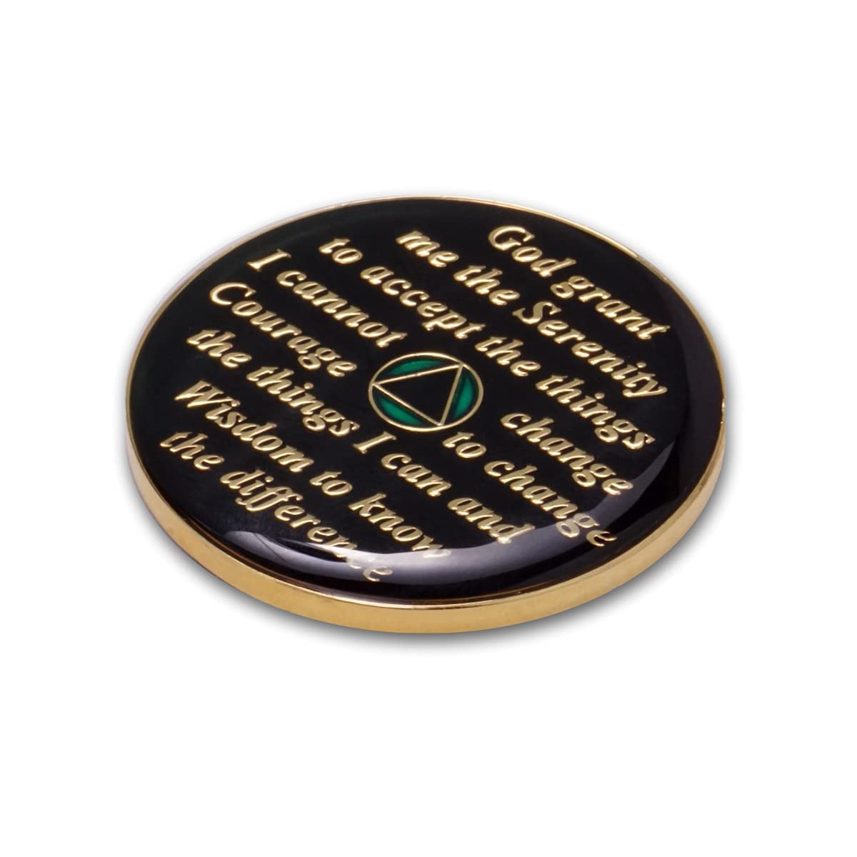 6 Year Sobriety Coin - Triplate AA Recovery Anniversary Token (Green) | Celebrate Sobriety Milestones, AA Meeting Gifts, Addiction Recovery Support