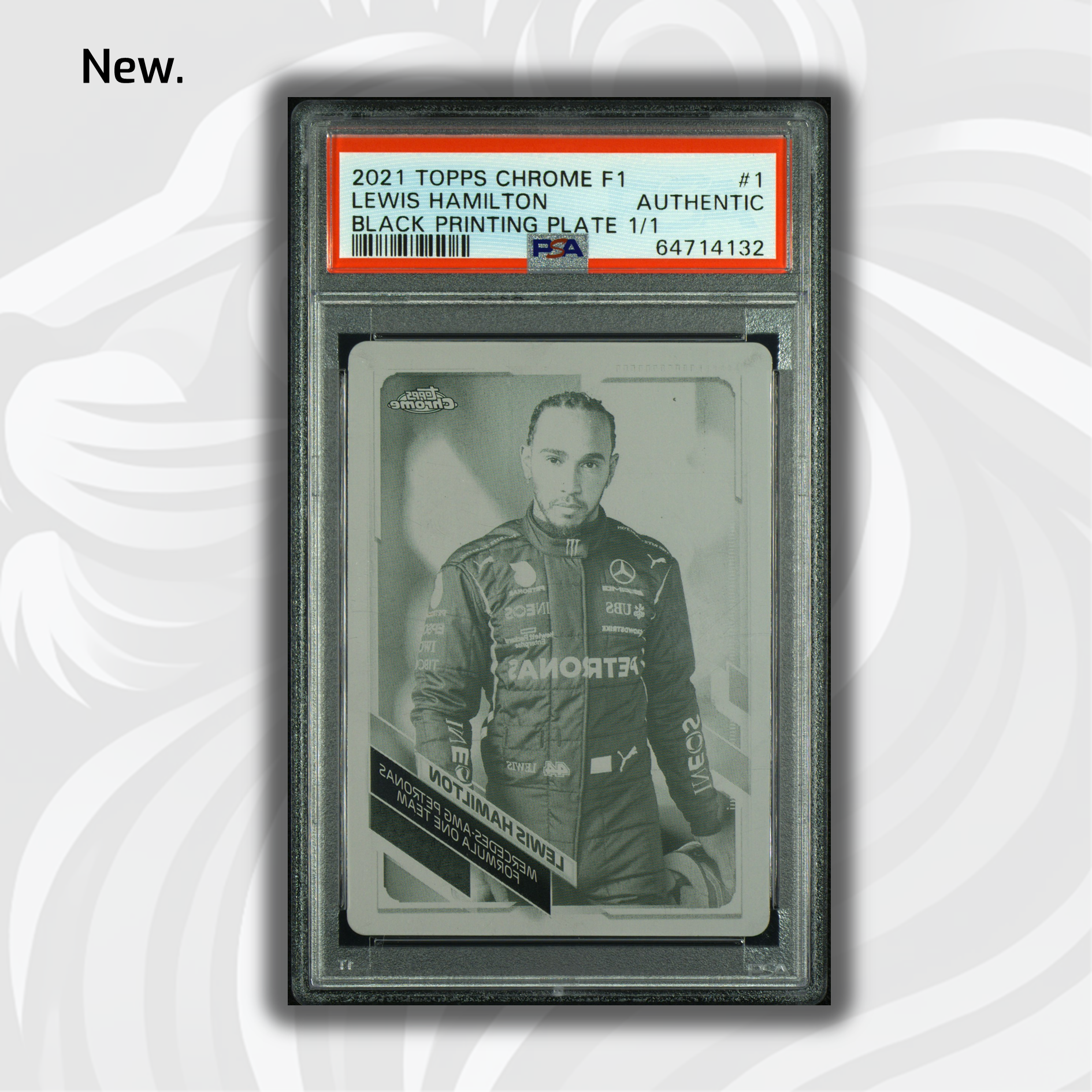2021 Topps Chrome F1 Lewis Hamilton #1 Black Printing Plate - Limited Edition Collectible for F1 Fans & Sports Memorabilia Enthusiasts - Perfect for Display, Gifts, and Racing Decor