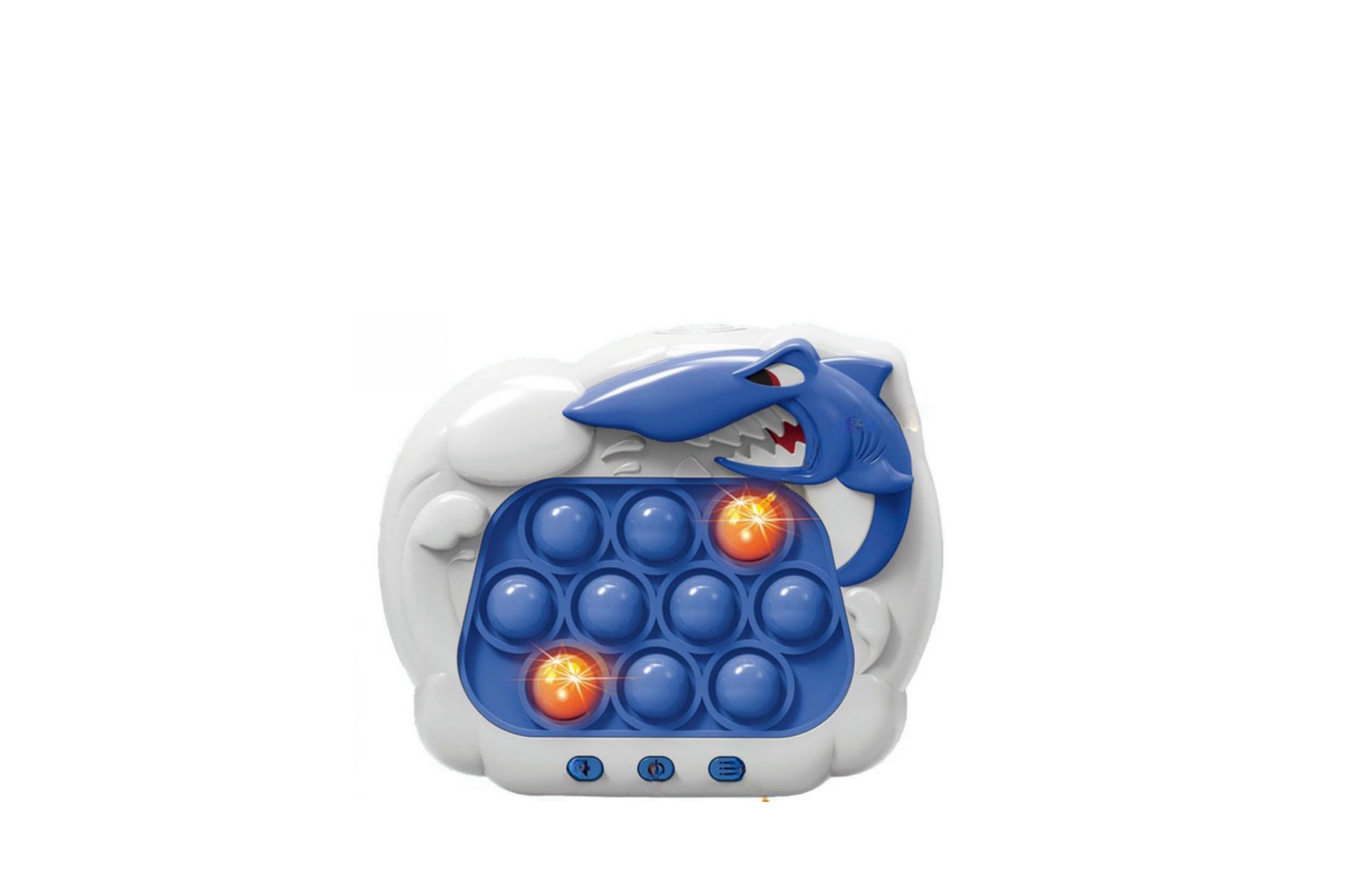 Electronic Pop It Toy - Quick Push Sensory Fidget Toy with 4 Modes, Sound & Light - Stress Relief & Autism Sensory Toys for Kids & Adults (Shark Design) - Perfect for Anxiety Relief, Classroom Focus & ADHD Therapy