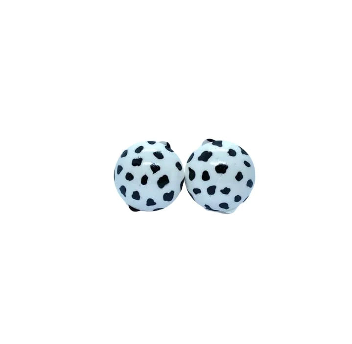 White with Black Spots