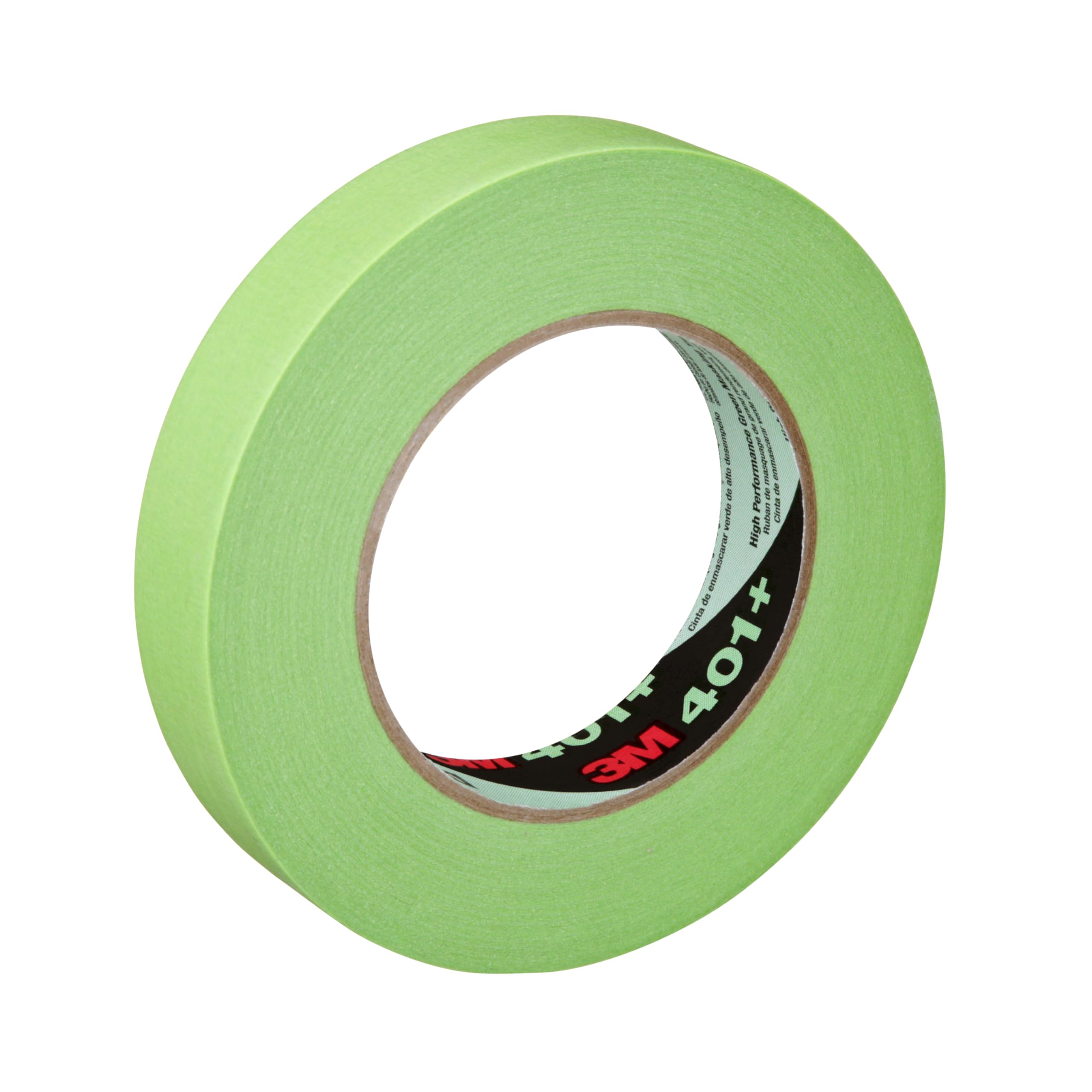 3M 401+ High Performance Green Masking Tape - 24mm x 55m, 6.4 mil - Superior Adhesion, Clean Removal, Paint-Bleed Resistant - Ideal for Painting, DIY Projects, Automotive & Home Repairs (24 Rolls/Case Bulk)