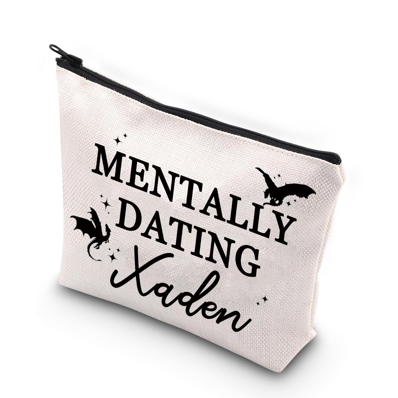JNIAP Xaden Riorson Themed Makeup Bag - Perfect Gift for Dragon Book Lovers, Wing Leader Merch & Xaden Fans | Great for Cosmetics Storage, Book Club Meetings & Fantasy Lover Gifts (DATING XADEN Collection)