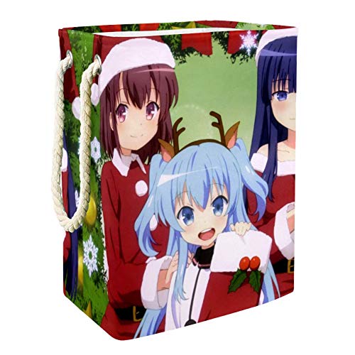 Anime Christmas Horns Girl Foldable Storage Bin - 19.3x11.8x15.9 Inch Organizer for Nursery, Playroom, Closet & Home Organization | Perfect for Toys, Books & Holiday Decor Storage