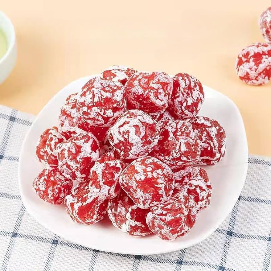 Sweet and Sour Yogurt Coated Dried Plums - 250g Chinese Preserved Fruit Snacks | Healthy Vegetarian Office Snack | Perfect for Gifts, Lunchboxes & Movie Nights