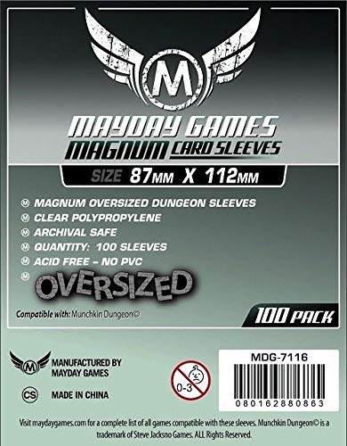 Mayday Games Magnum Oversized Dungeon Sleeves - Premium Card Protectors for Board Games, RPGs & Collectible Cards | Perfect for MTG, Yu-Gi-Oh!, and Dungeons & Dragons Game Nights