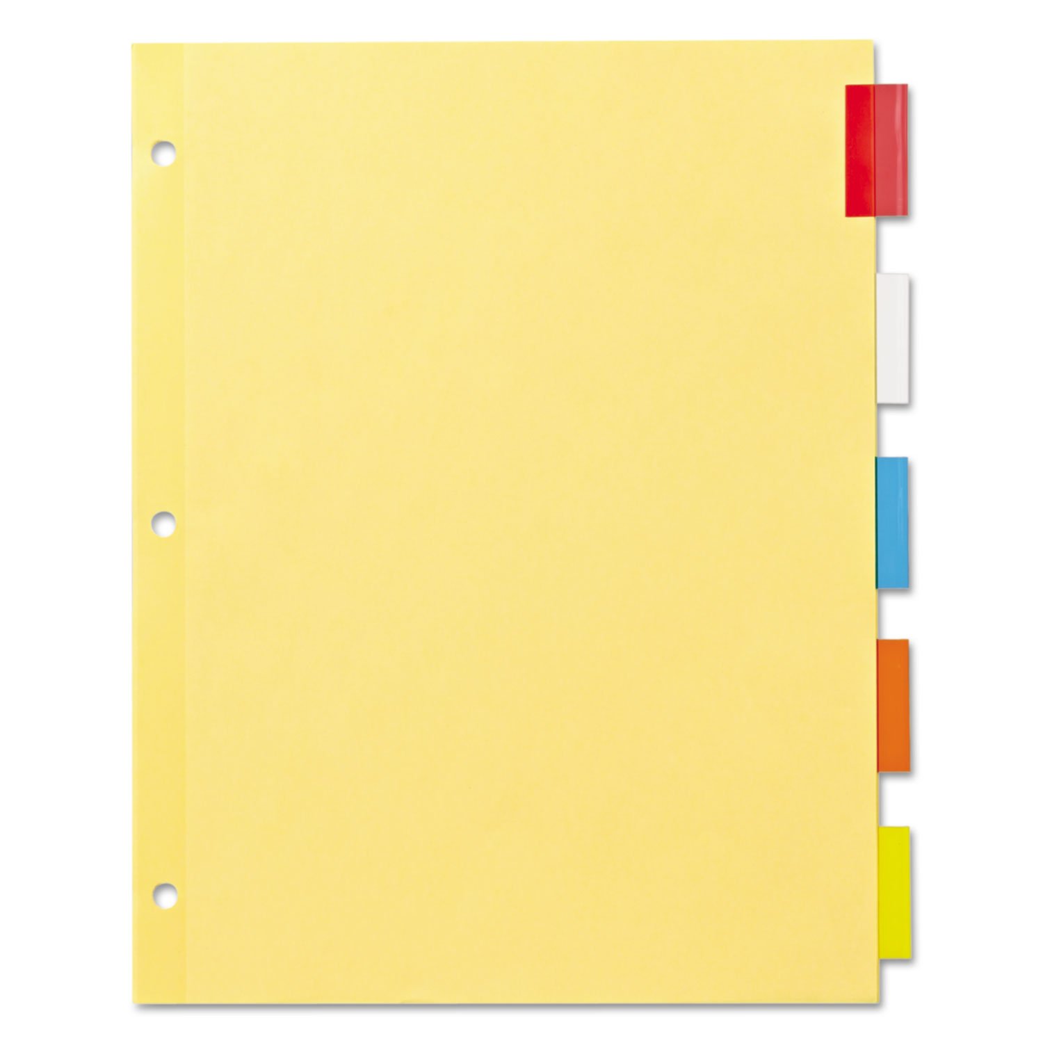 11465 Plastic Insertable Dividers - 5-Tab Letter Size for Office Organization | File Folder Dividers for Documents, Papers & Records