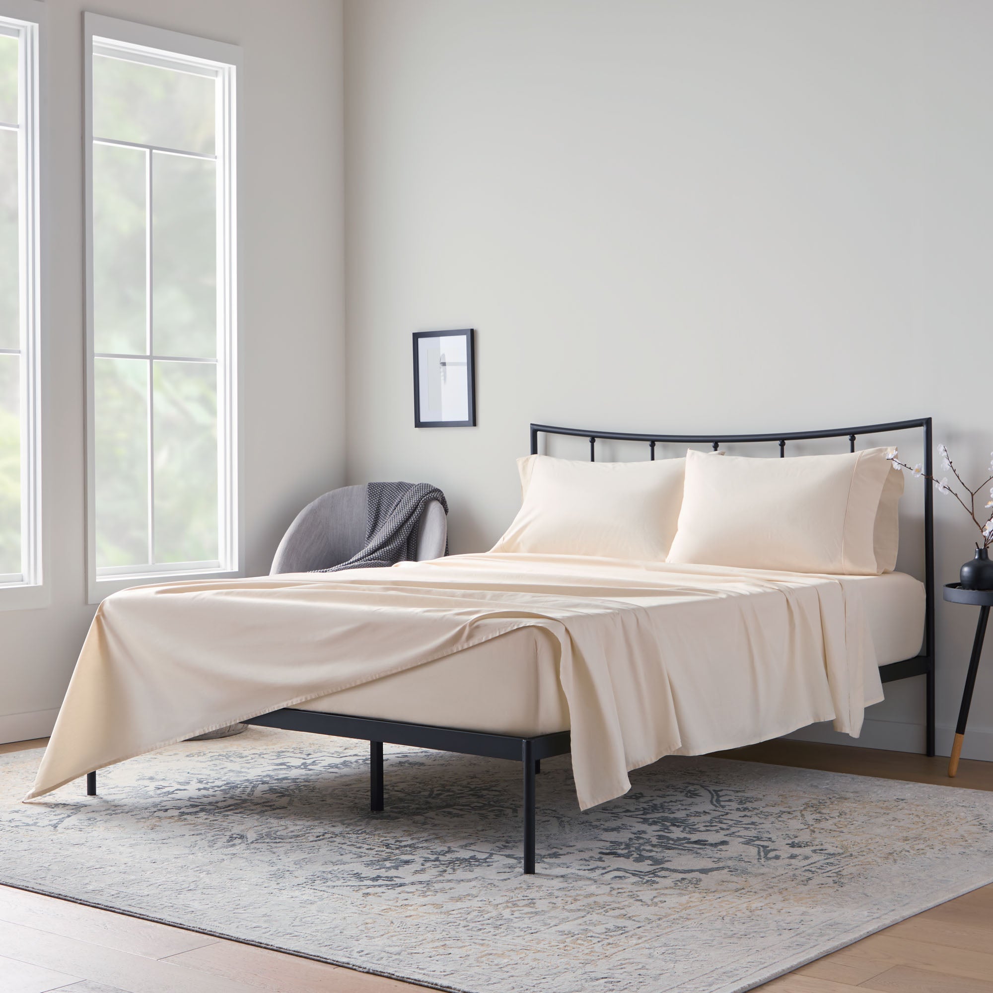 Malouf Weekender 100% Cotton Sheet Set - Queen Size, 4-Piece Bedding Set with Deep Pockets, Soft & Breathable for Ultimate Comfort - Perfect for Guest Rooms, Vacation Homes & Cozy Bedroom Retreats