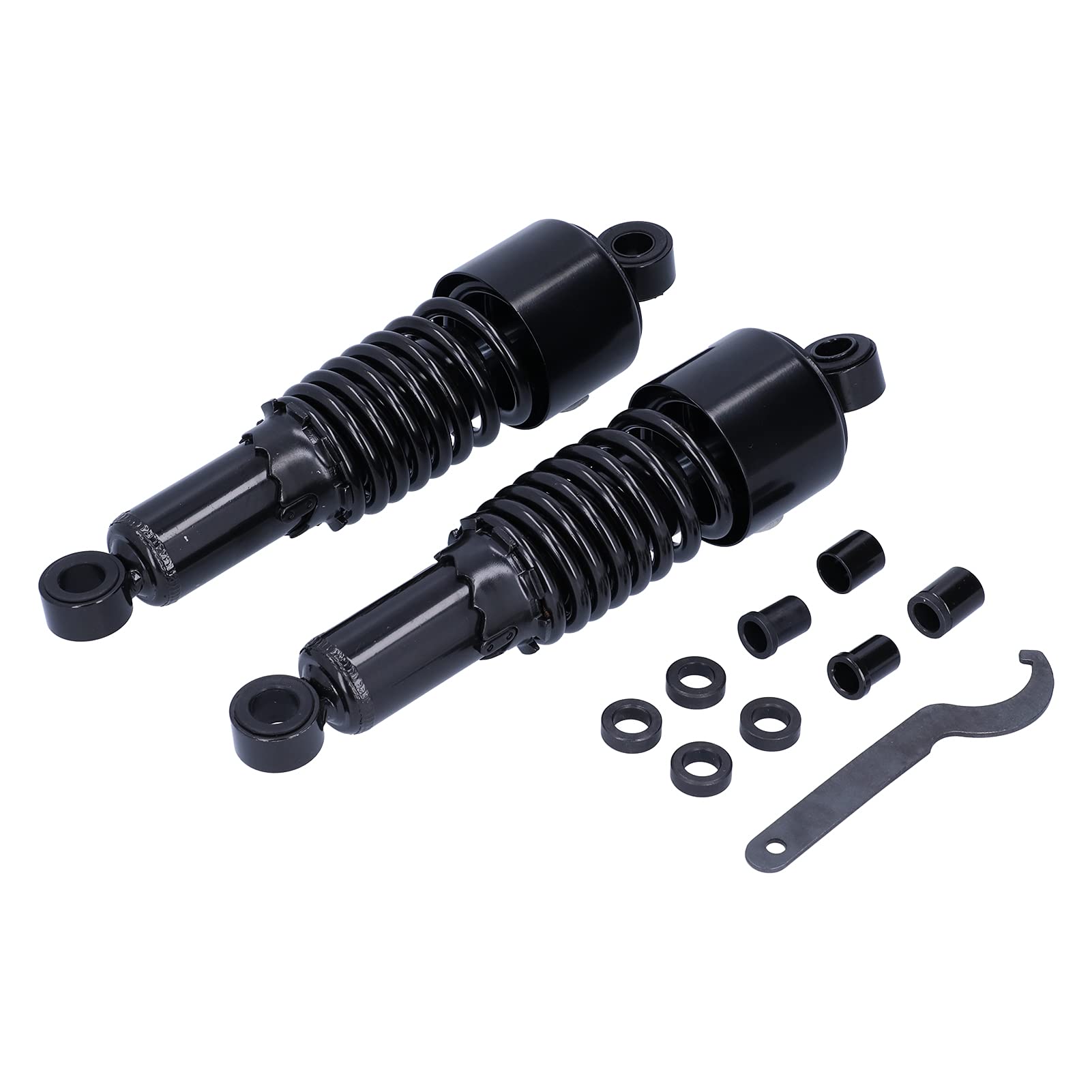10.5in Motorcycle Shocks Absorber - Stainless Steel Damper for Harley Davidson XL883 XL1200R XL1200L - Heavy Duty Rear Suspension Upgrade for Smooth Ride & Off-Road Adventures