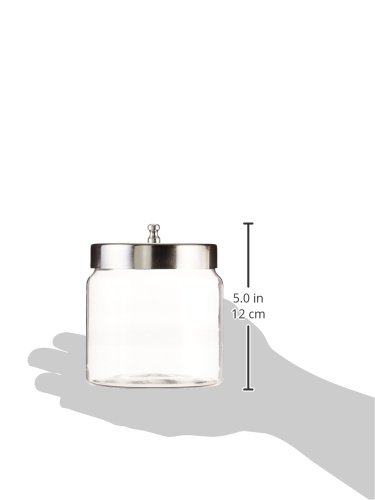 Grafco 4 x 4 Inch Clear Glass Medical Storage Jars with Lids - 6 Pack Unlabeled Airtight Containers for Pharmacy, Lab, and Craft Supplies - Perfect for Organizing Pills, Spices, and DIY Projects