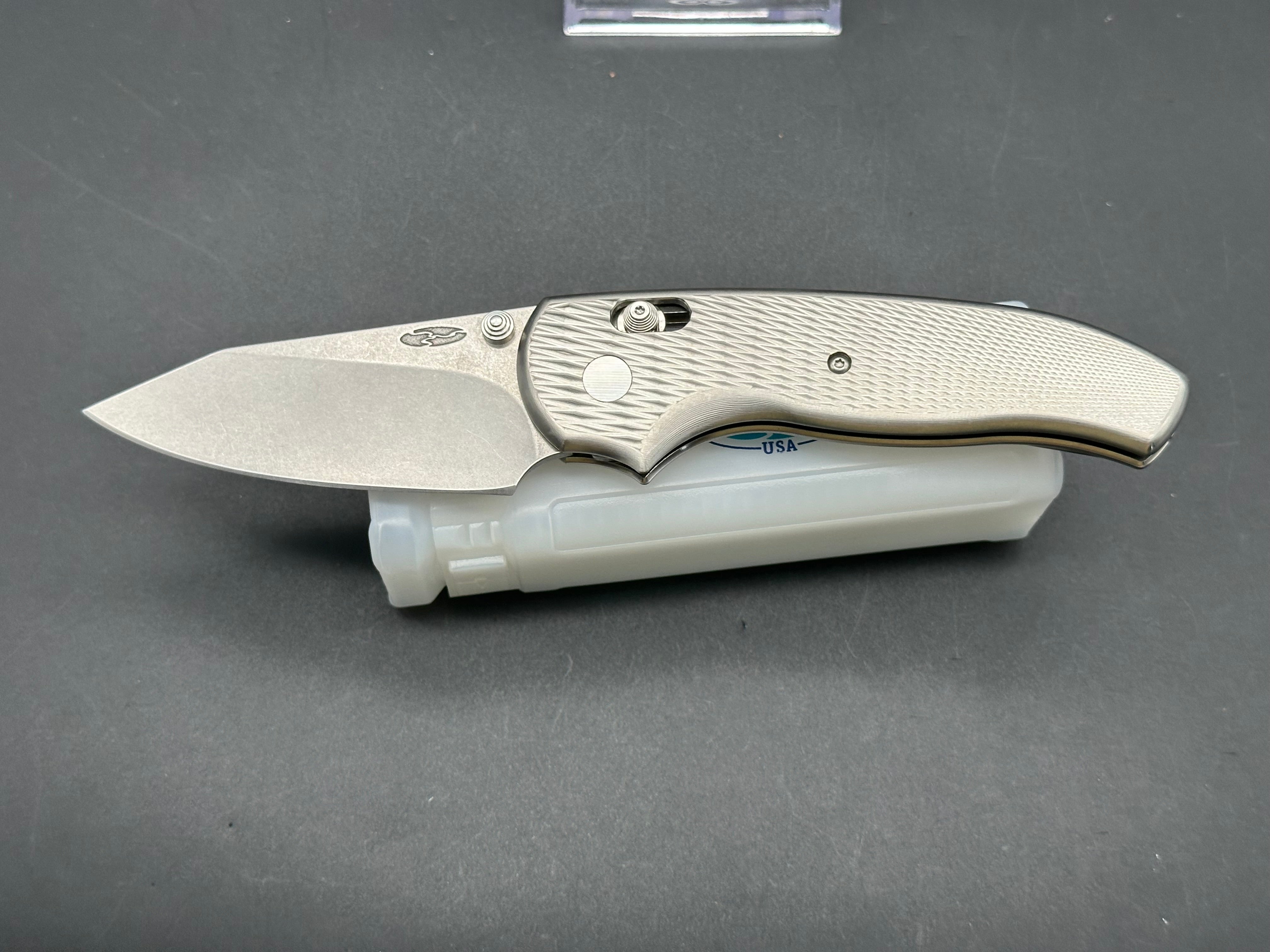 TRM Titanium Shadow Mike Irie Custom Hollow Ground Knife - Premium EDC Folding Pocket Knife for Outdoor Camping, Hunting & Survival Gear
