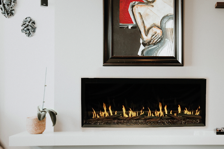 Modern Flames Orion Multi 100 Heliovision Virtual Multi-View Built-In Electric Fireplace - Perfect for Living Rooms, Bedrooms & Home Decor