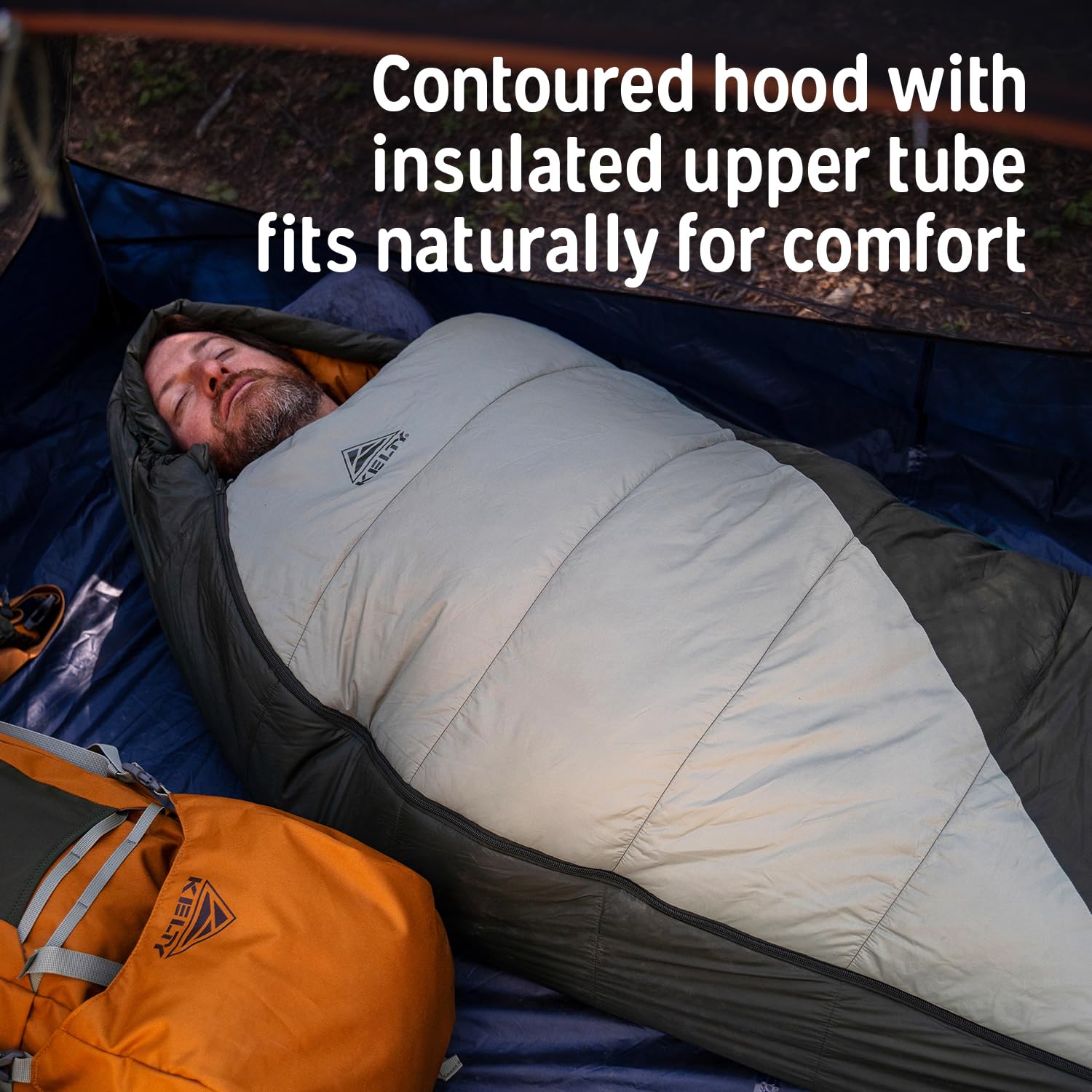 Kelty Cosmic Synthetic Fill 20 Degree Backpacking Sleeping Bag – Lightweight, Water-Resistant, Compression Straps & Stuff Sack Included – Perfect for Camping, Hiking & Outdoor Adventures