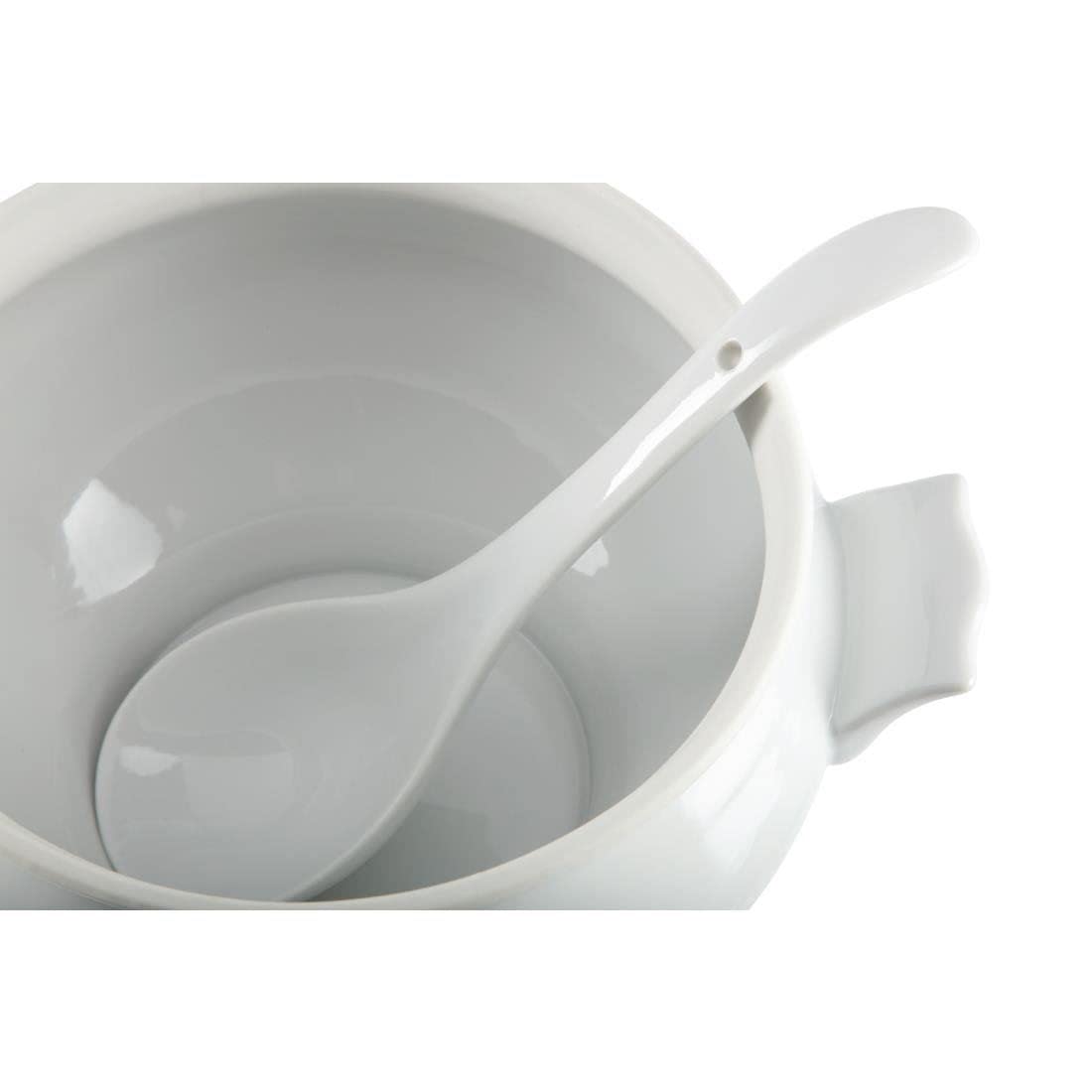 25L (88Oz) Soup Tureen with Lid & Ladle - 227x250mm Large Serving Bowl for Restaurants, Catering & Family Gatherings - Perfect for French Onion Soup, Chili & Stew Serving