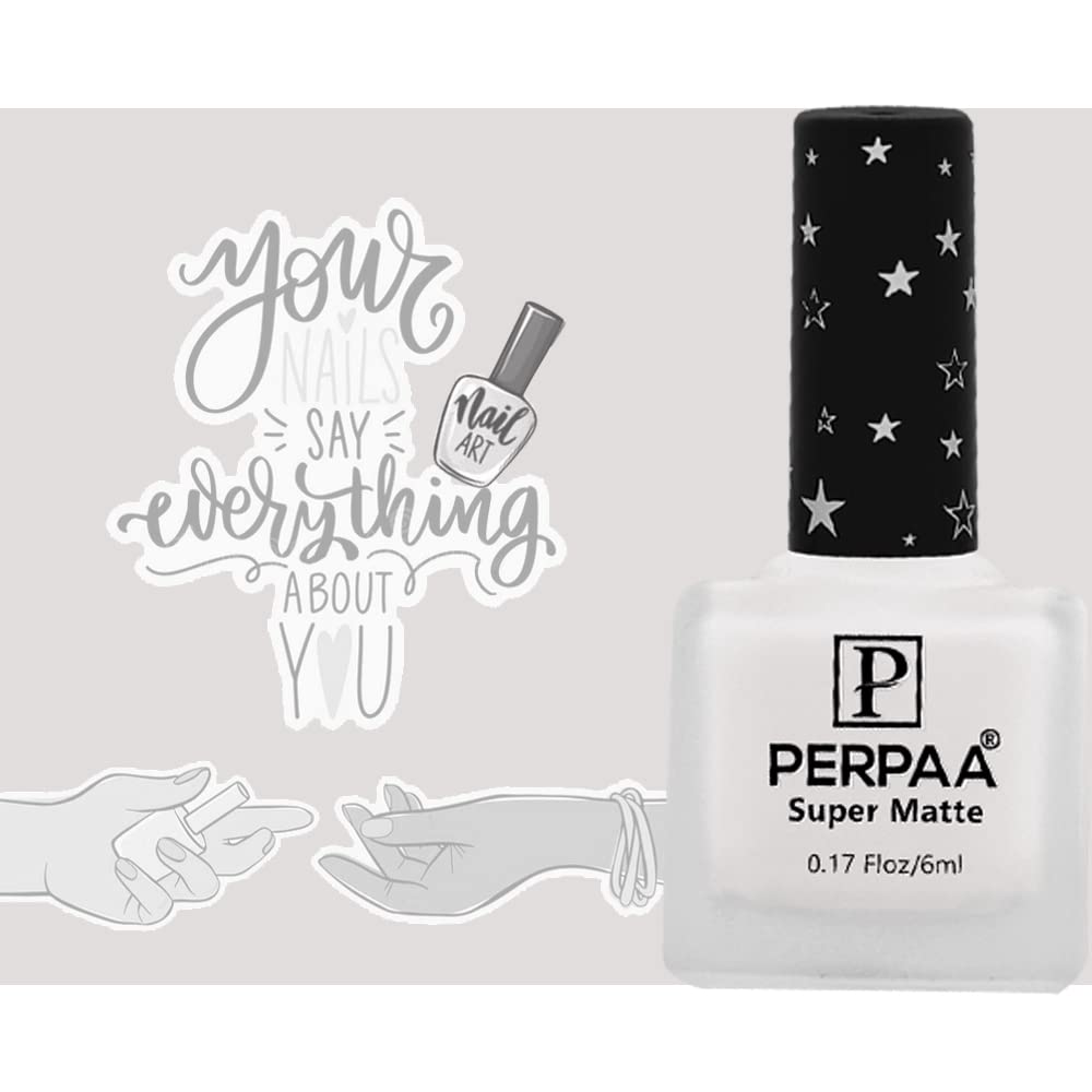 PERPAA® Super Matte Nail Polish Set - 3 Colors (Dark Green, Black, White) | Long Lasting, Quick Drying & Waterproof Matte Finish | 6ml Each | Perfect for Nail Art, Gifts & Everyday Wear