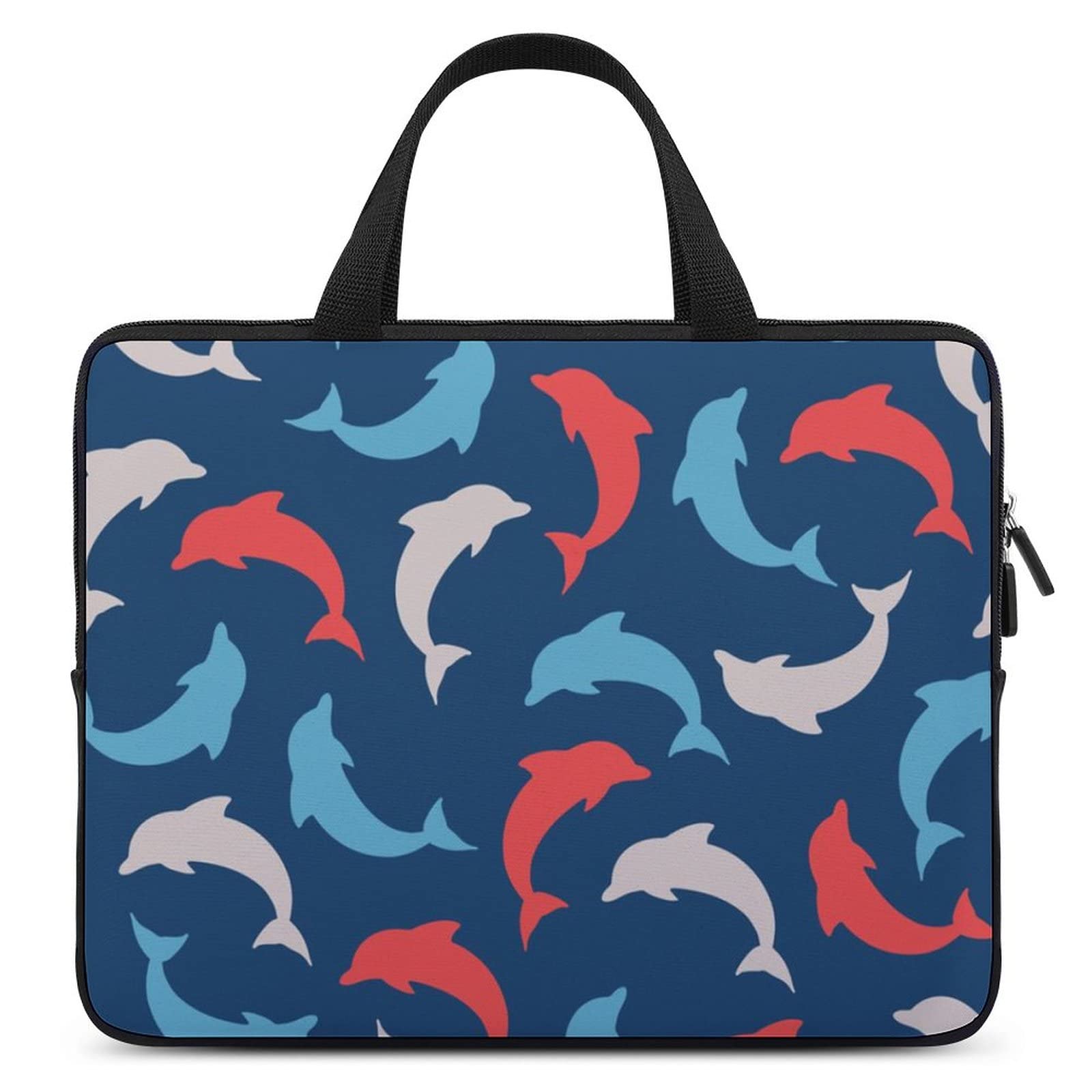 Jumping Dolphin Waterproof Laptop Bag - Slim Business Casual Briefcase for Work, Travel, and Daily Commute