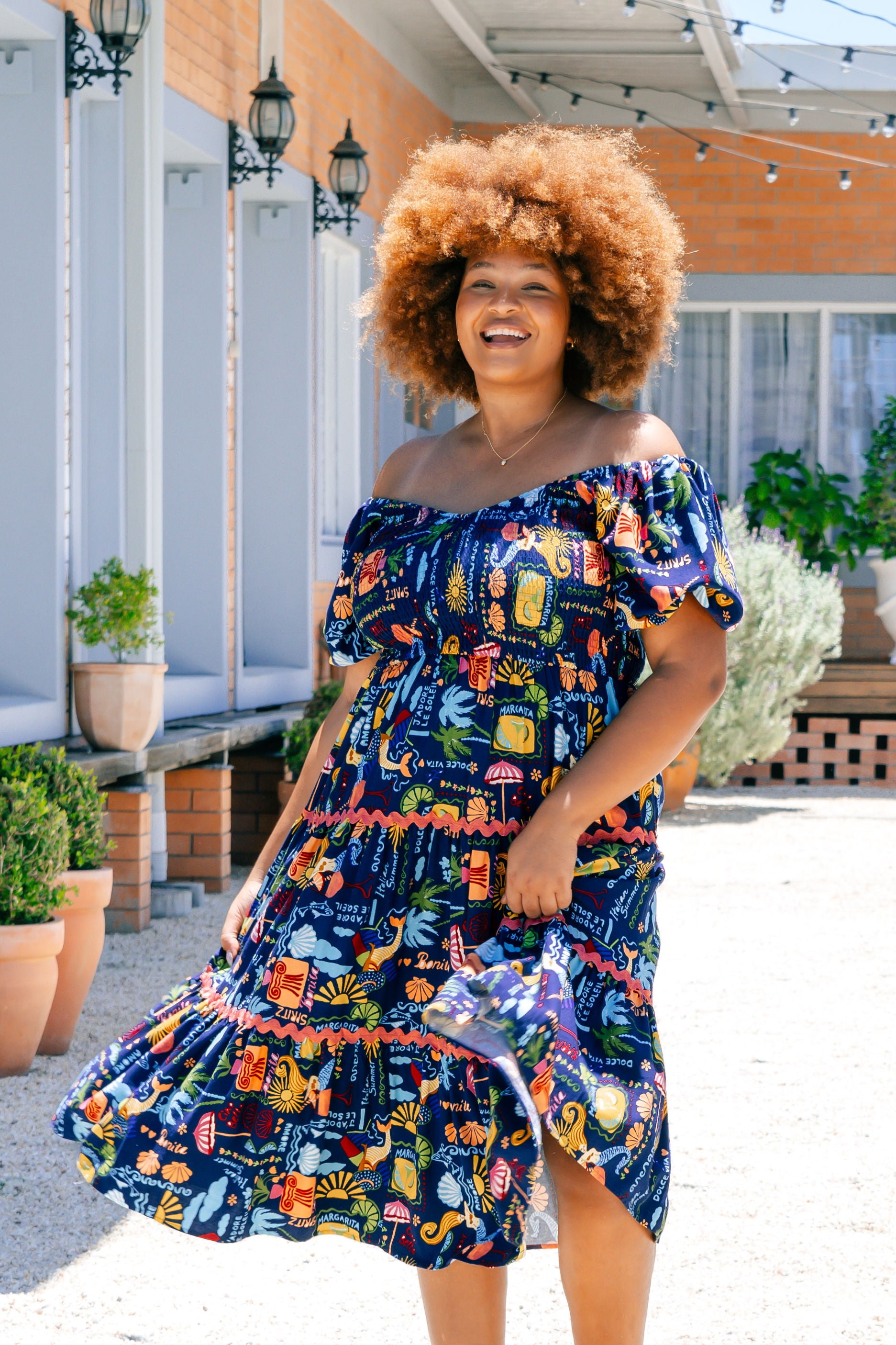 Peri Midi Dress - Flowy Euro Summer Dress for Women | Perfect for Beach Vacations, Date Nights & Summer Parties