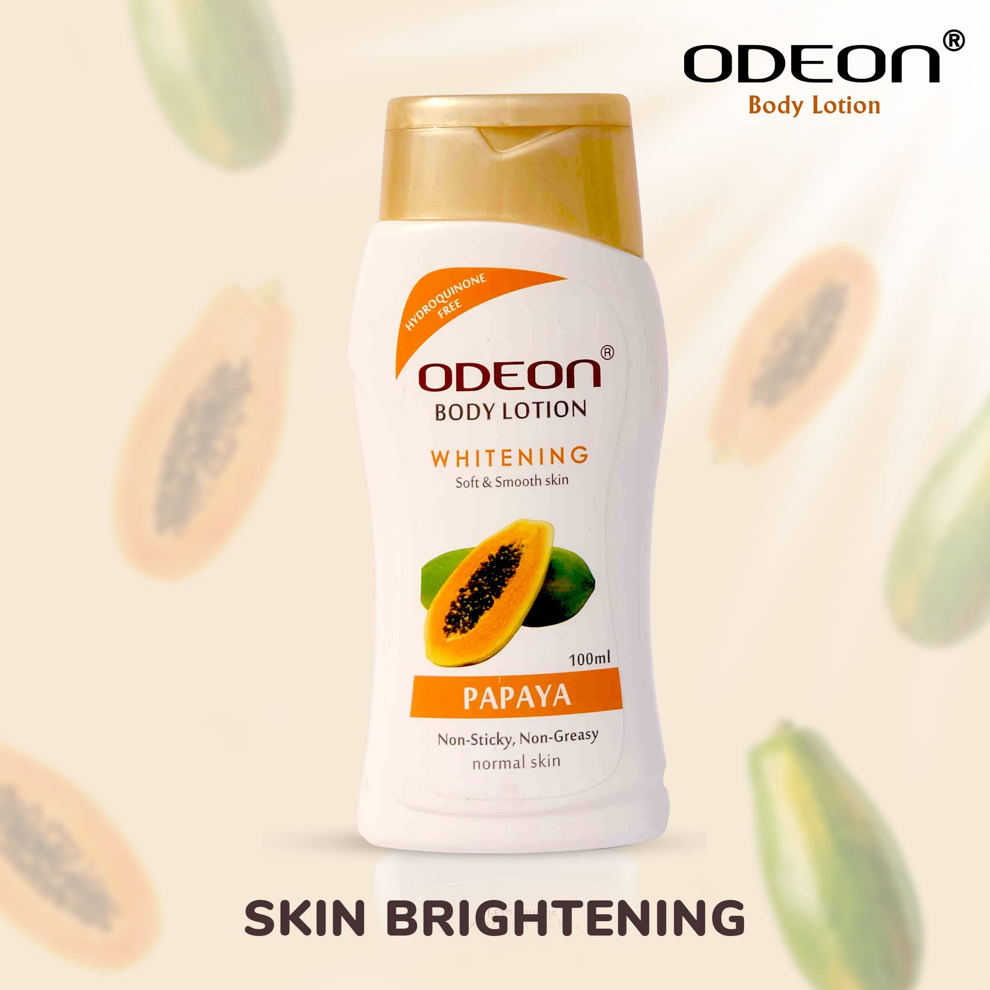 Odeon Papaya Body Lotion 100ml & Charcoal Tea Tree Face & Body Scrub 300ml - Hydrating Moisturizer & Exfoliating Cleanser for Smooth Skin - Perfect for Daily Skincare Routine & Spa Day at Home