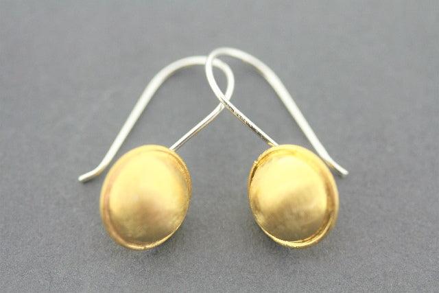 22Kt Gold Cup Drop Earrings for Women - Elegant Dangle Hoop Earrings for Party, Wedding & Everyday Wear