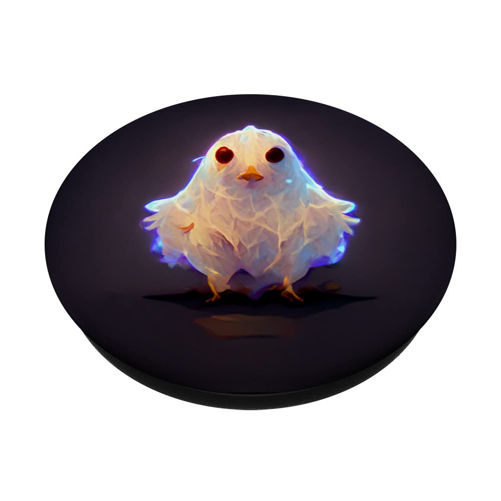 Glowing Ghost Chicken PopSockets Swappable PopGrip - Halloween Phone Grip for iPhone & Samsung - Perfect for Costume Parties & Trick-or-Treating