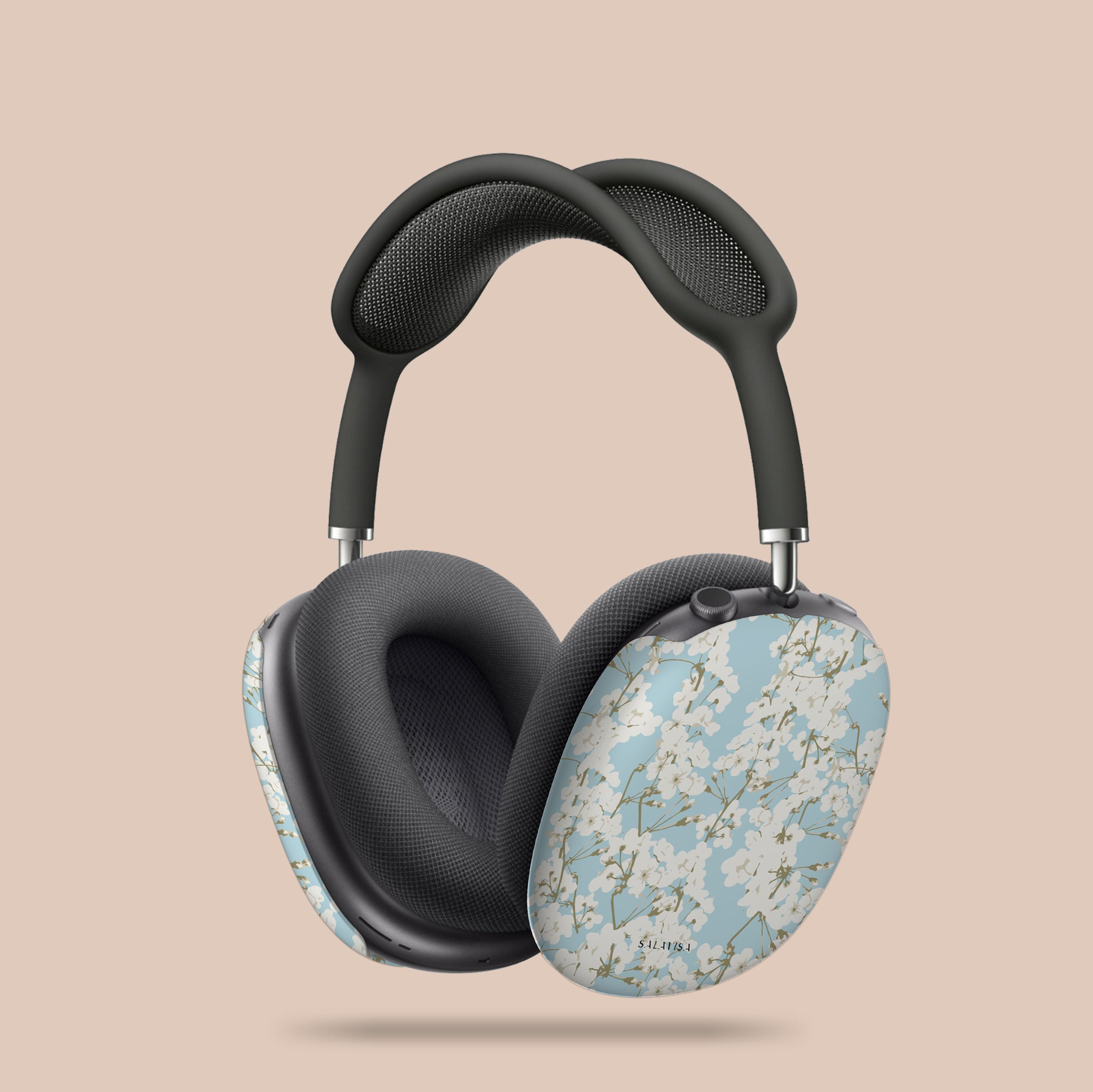Premium AirPods Max Case with Spring Apple Flower Design - Durable Protective Cover for Travel, Work & Daily Use