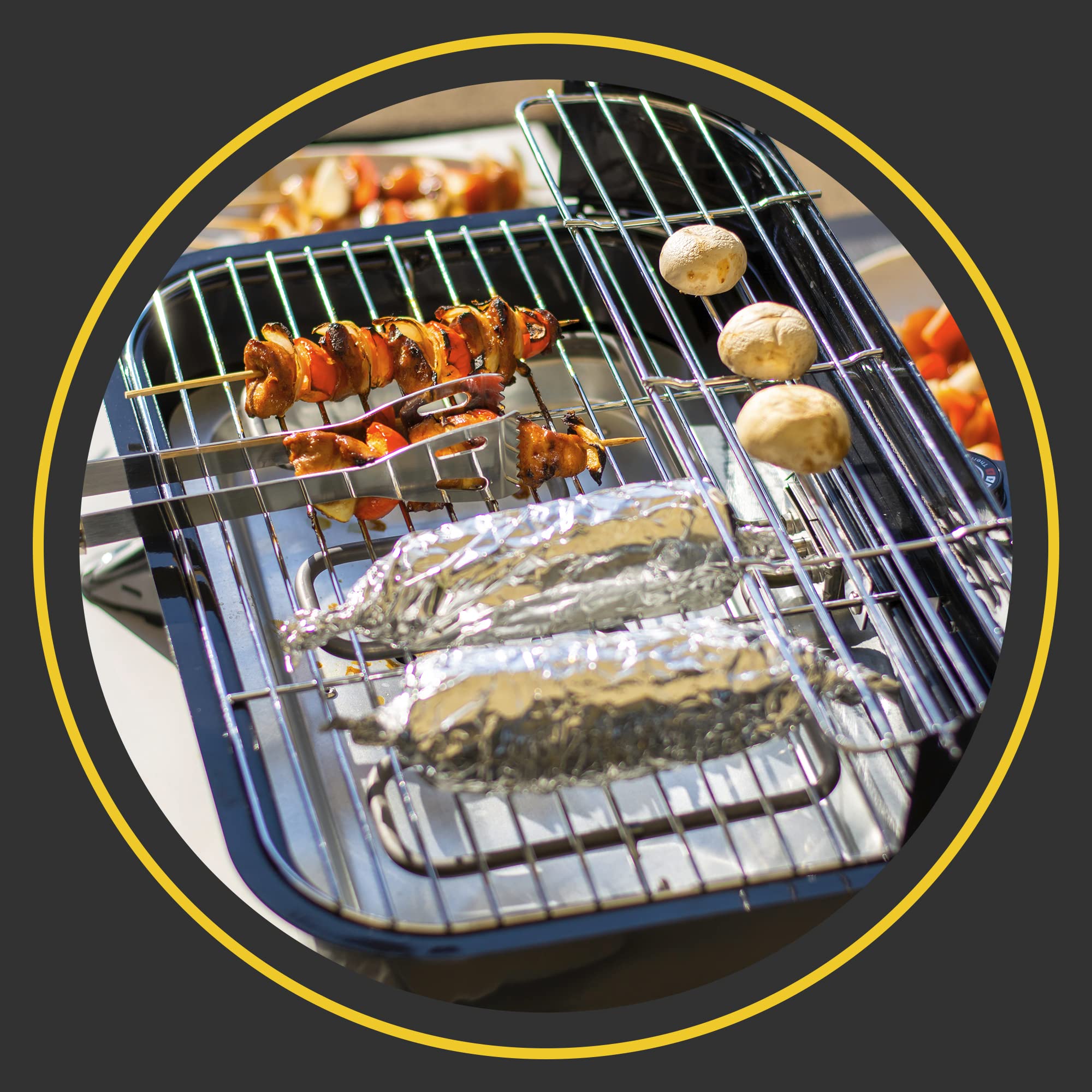 Premium Stainless Steel BBQ Grill Set - 6-Piece Heavy Duty Outdoor & Indoor Grilling Tools Kit with Carrying Case | Perfect Gift for Men, Dad, and Grill Masters | Ideal for Backyard BBQs, Camping, and Tailgating Parties