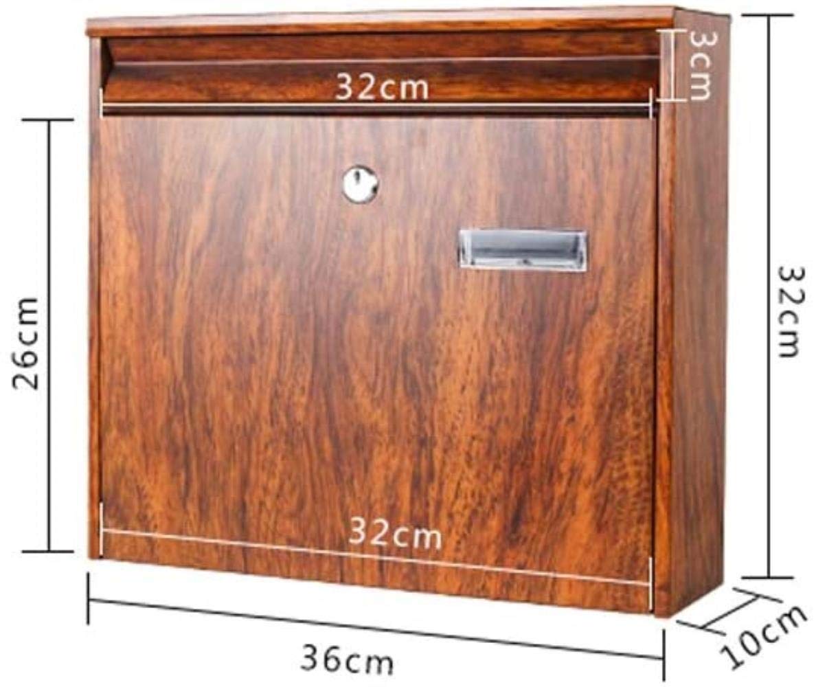 Waterproof Outdoor Wall Mounted Mailbox - Large Villa Letter Box with Anti-Rust Coating for Home, Garden & Patio (Perfect for Houses, Apartments & Office Buildings)