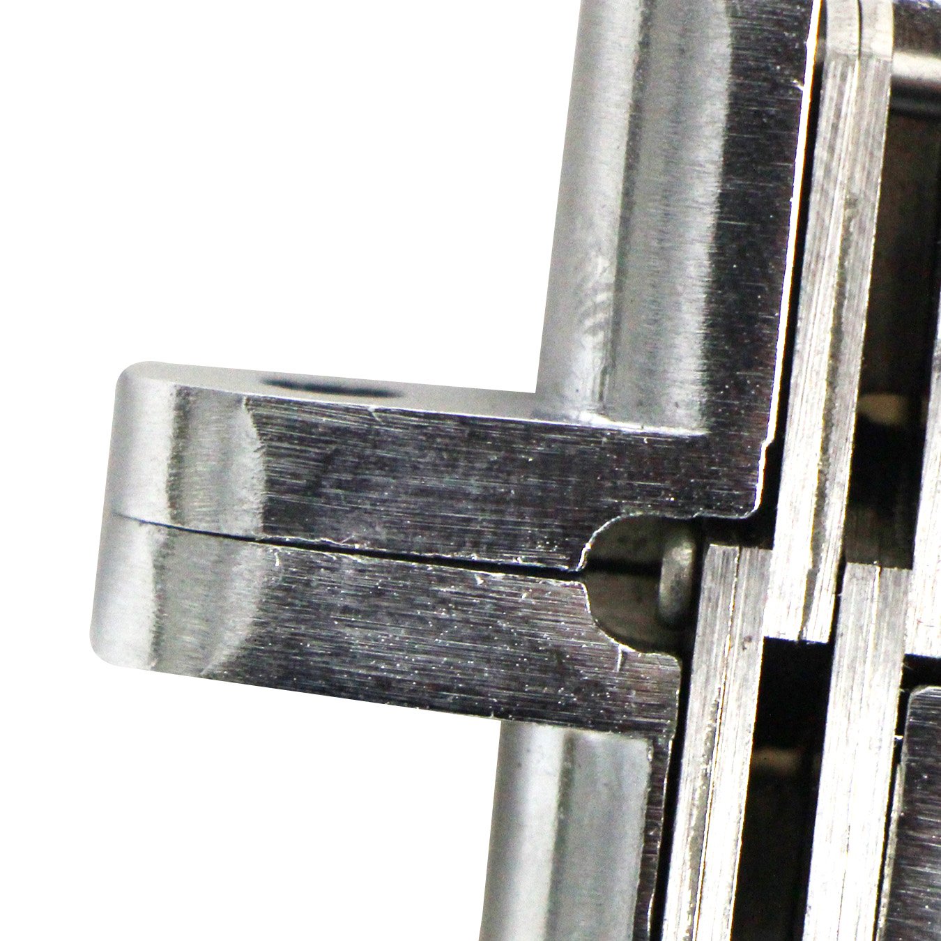 UOOOM 1 Pair Heavy Duty Stainless Steel Invisible Hinges - 180 Degree Concealed Cross Hinge for Folding Doors & Cabinets (32-A#) - Perfect for Kitchen Cabinets, Wardrobes & Furniture Installation